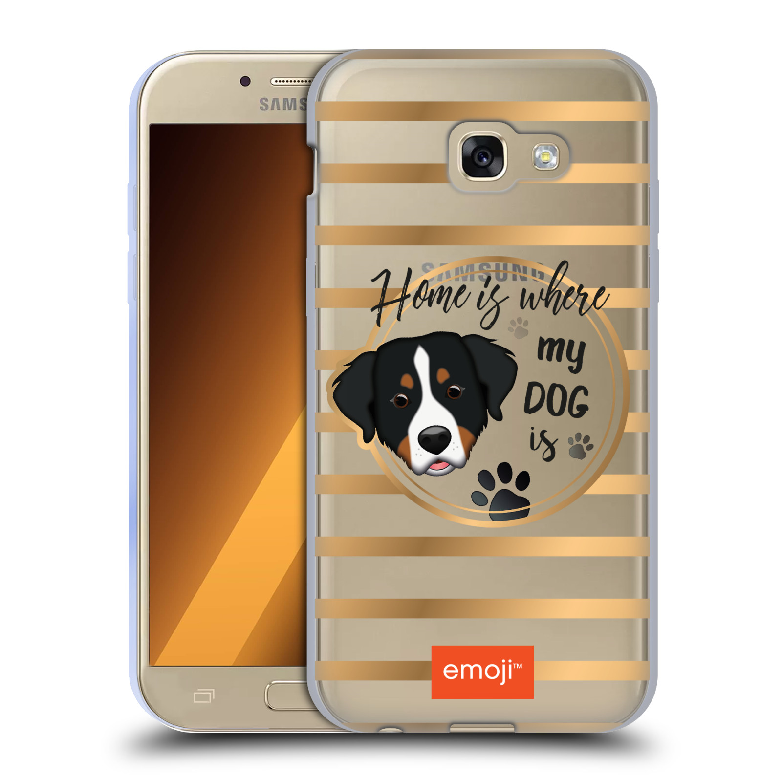 HEAD CASE silikonový obal na mobil Samsung Galaxy A5 2017 (A520) oficiální kryt EMOJI pejskův domov