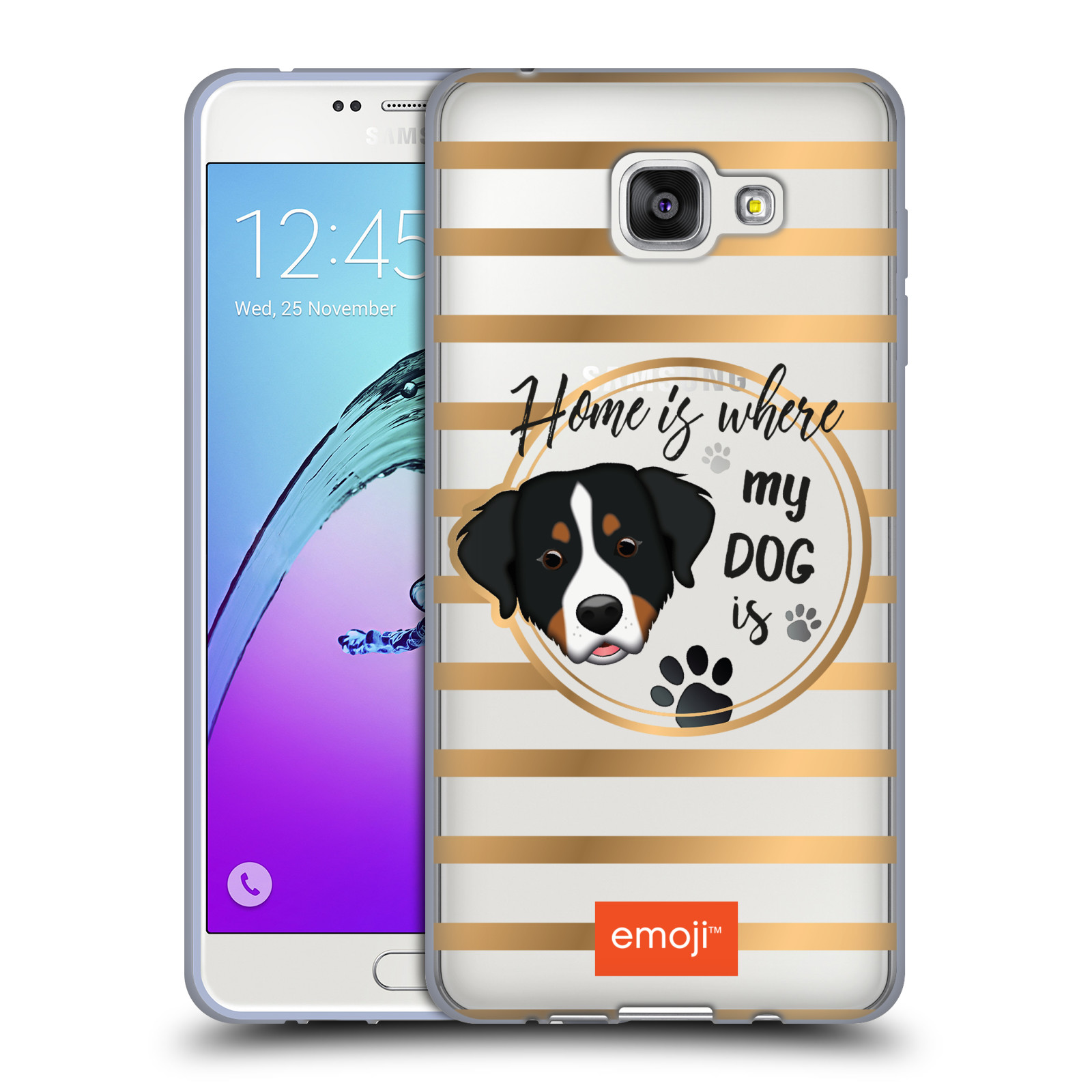 HEAD CASE silikonový obal na mobil Samsung Galaxy A7 2016 (A710) oficiální kryt EMOJI pejskův domov