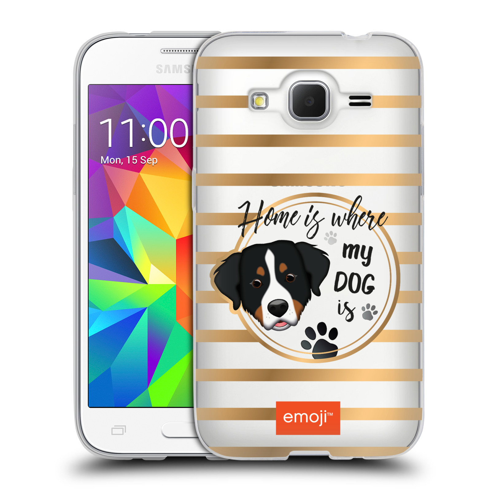 HEAD CASE silikonový obal na mobil Samsung Galaxy Core Prime (G360) oficiální kryt EMOJI pejskův domov