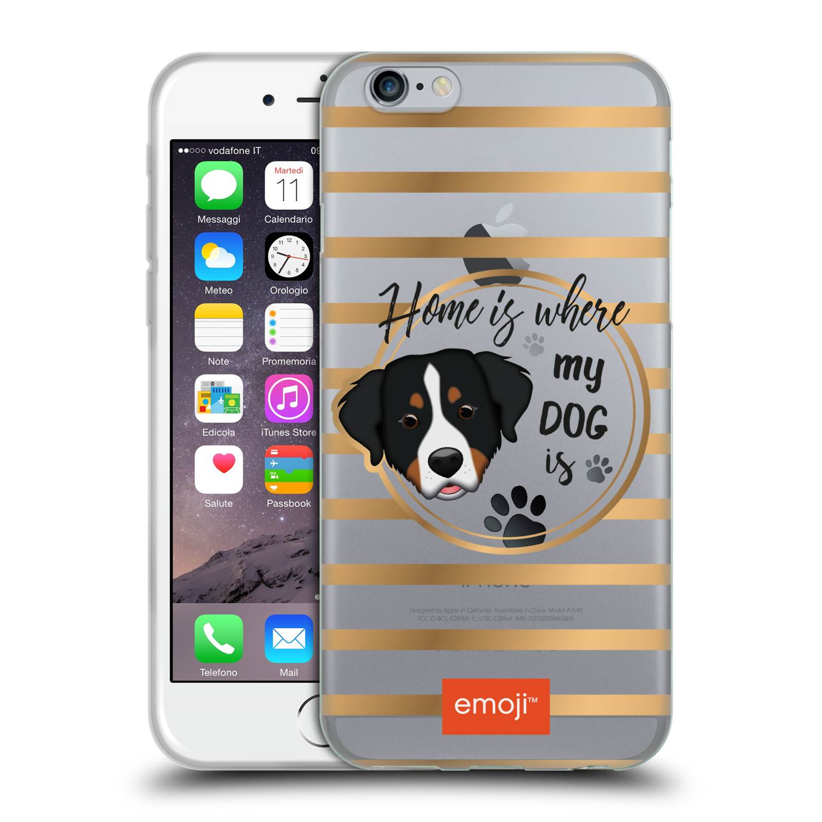 HEAD CASE silikonový obal na mobil Apple Iphone 6/6S oficiální kryt EMOJI pejskův domov