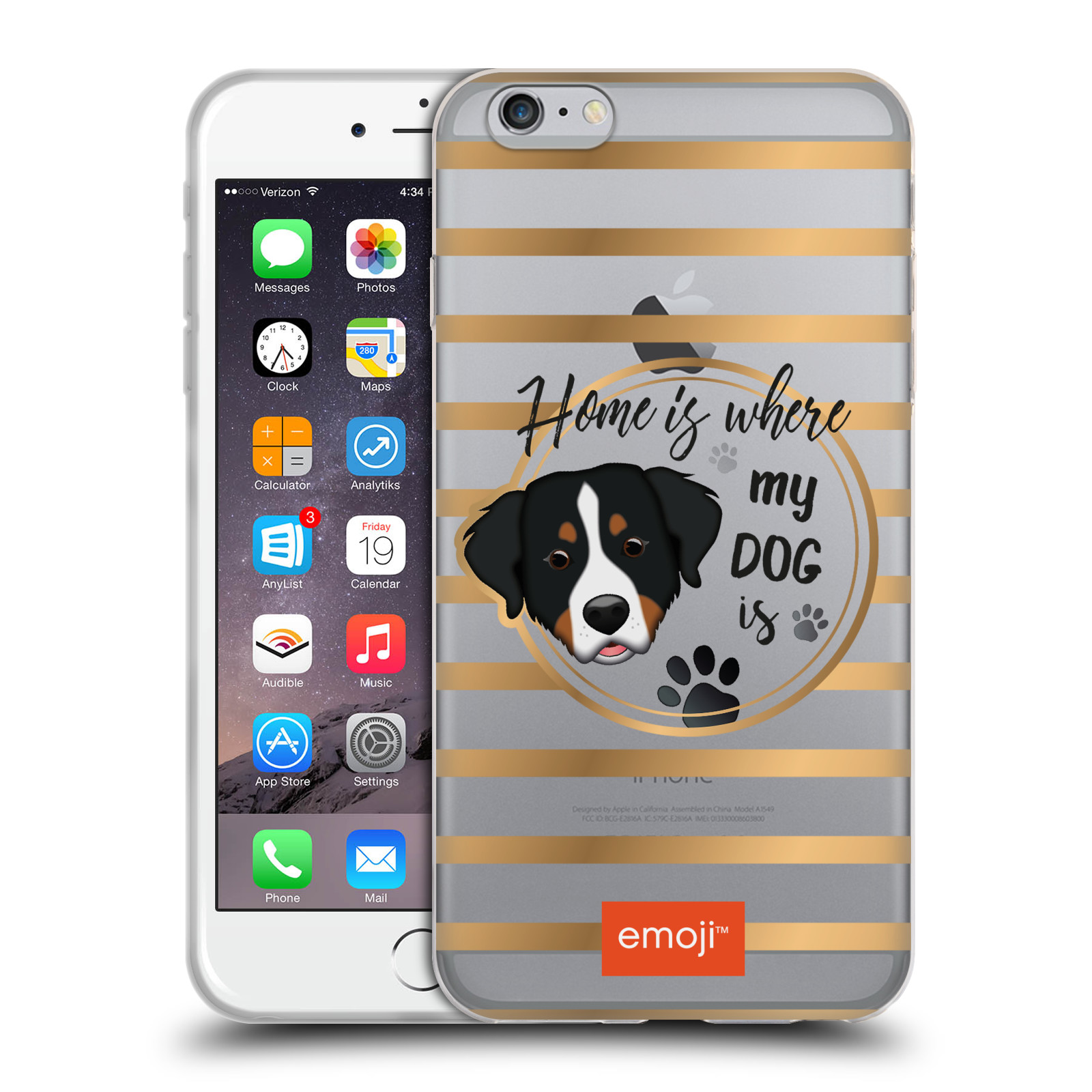 HEAD CASE silikonový obal na mobil Apple Iphone 6/6S PLUS oficiální kryt EMOJI pejskův domov