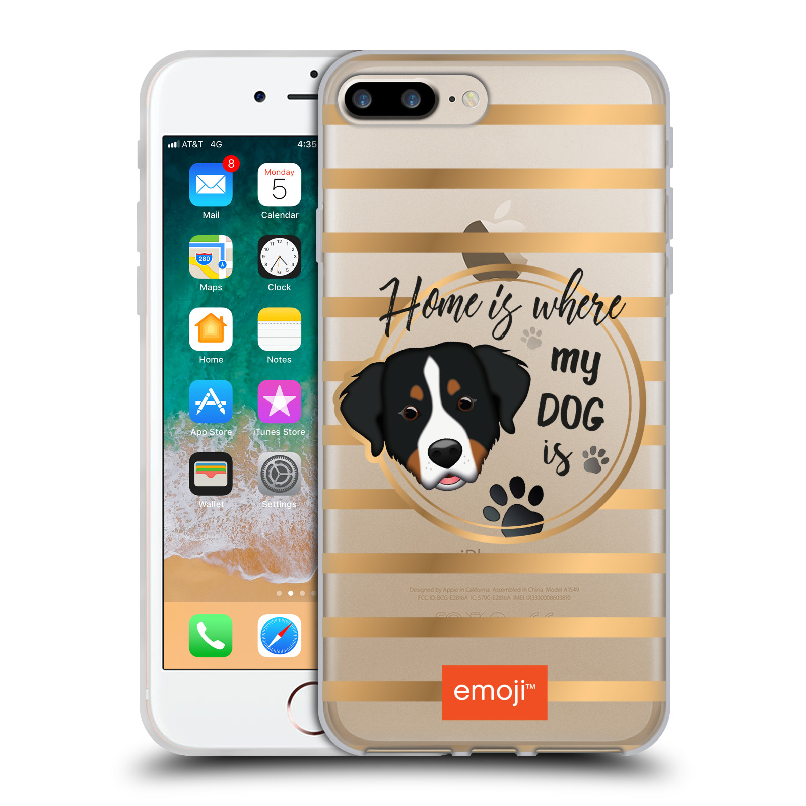 HEAD CASE silikonový obal na mobil Apple Iphone 7 PLUS oficiální kryt EMOJI pejskův domov