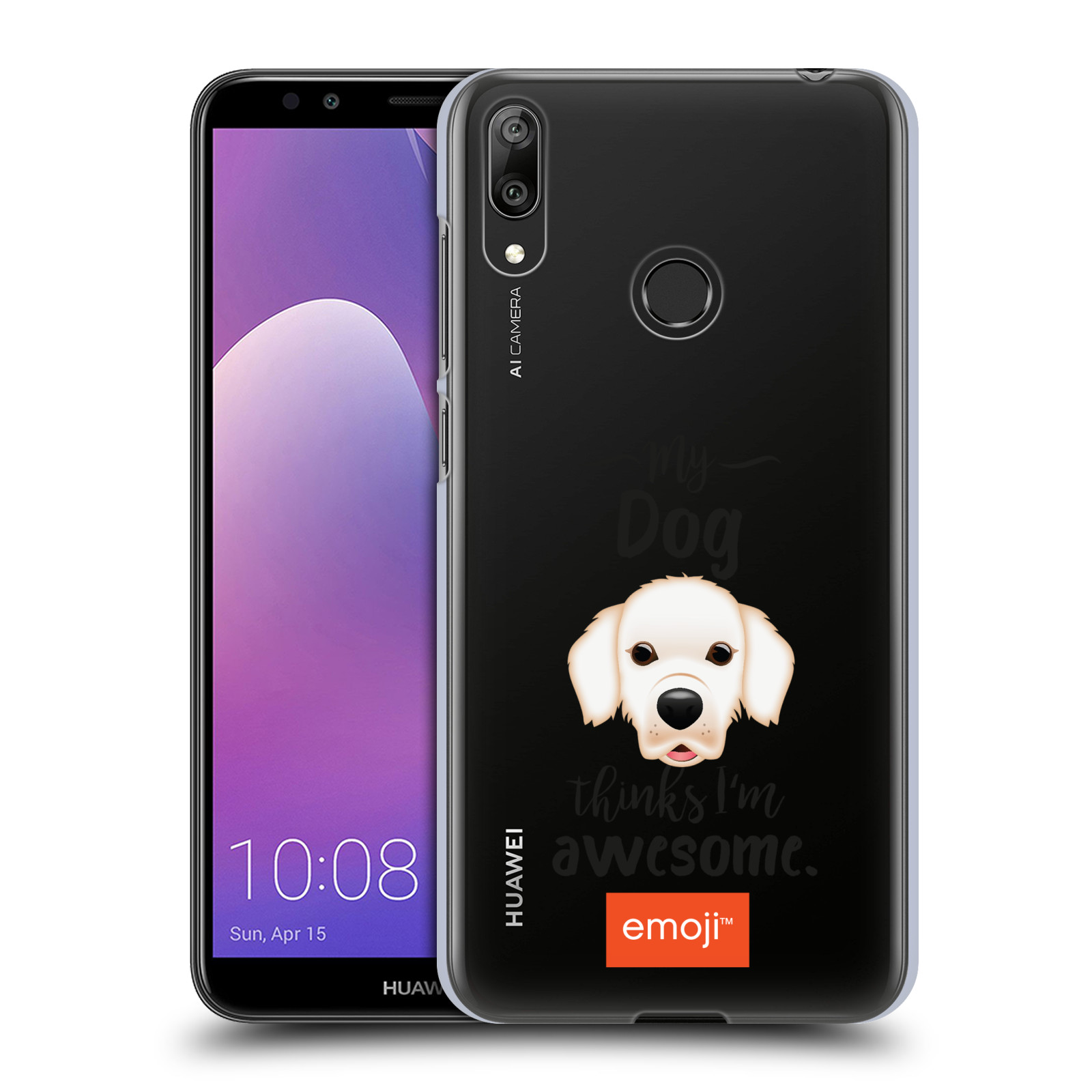 Pouzdro na mobil Huawei Y7 2019 - Head Case - oficiální kryt EMOJI Labrador