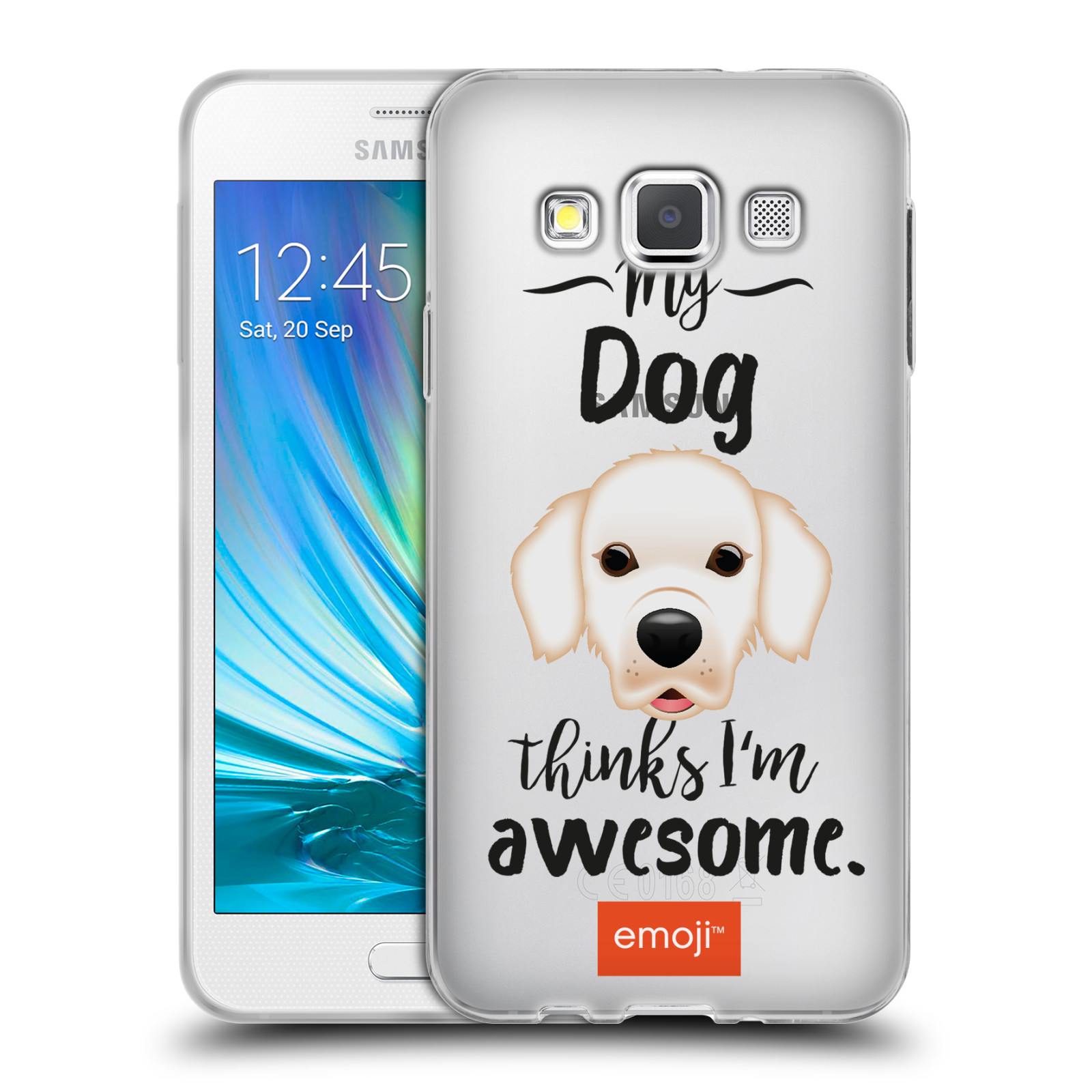 HEAD CASE silikonový obal na mobil Samsung Galaxy A3 (A300) oficiální kryt EMOJI Labrador