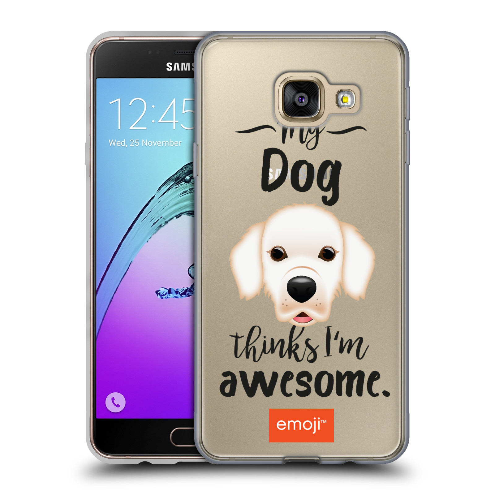 HEAD CASE silikonový obal na mobil Samsung Galaxy A3 2016 (A310) oficiální kryt EMOJI Labrador