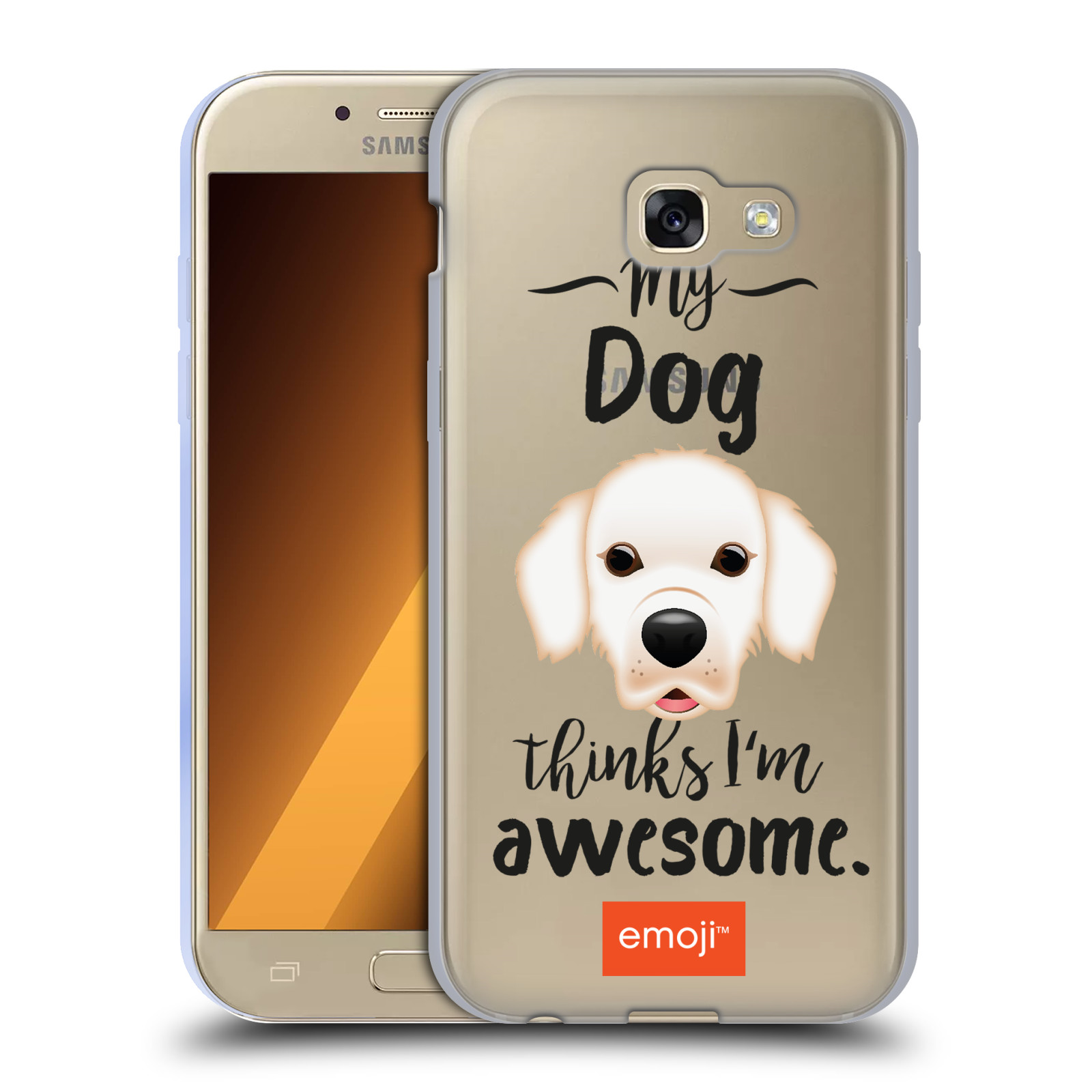 HEAD CASE silikonový obal na mobil Samsung Galaxy A5 2017 (A520) oficiální kryt EMOJI Labrador