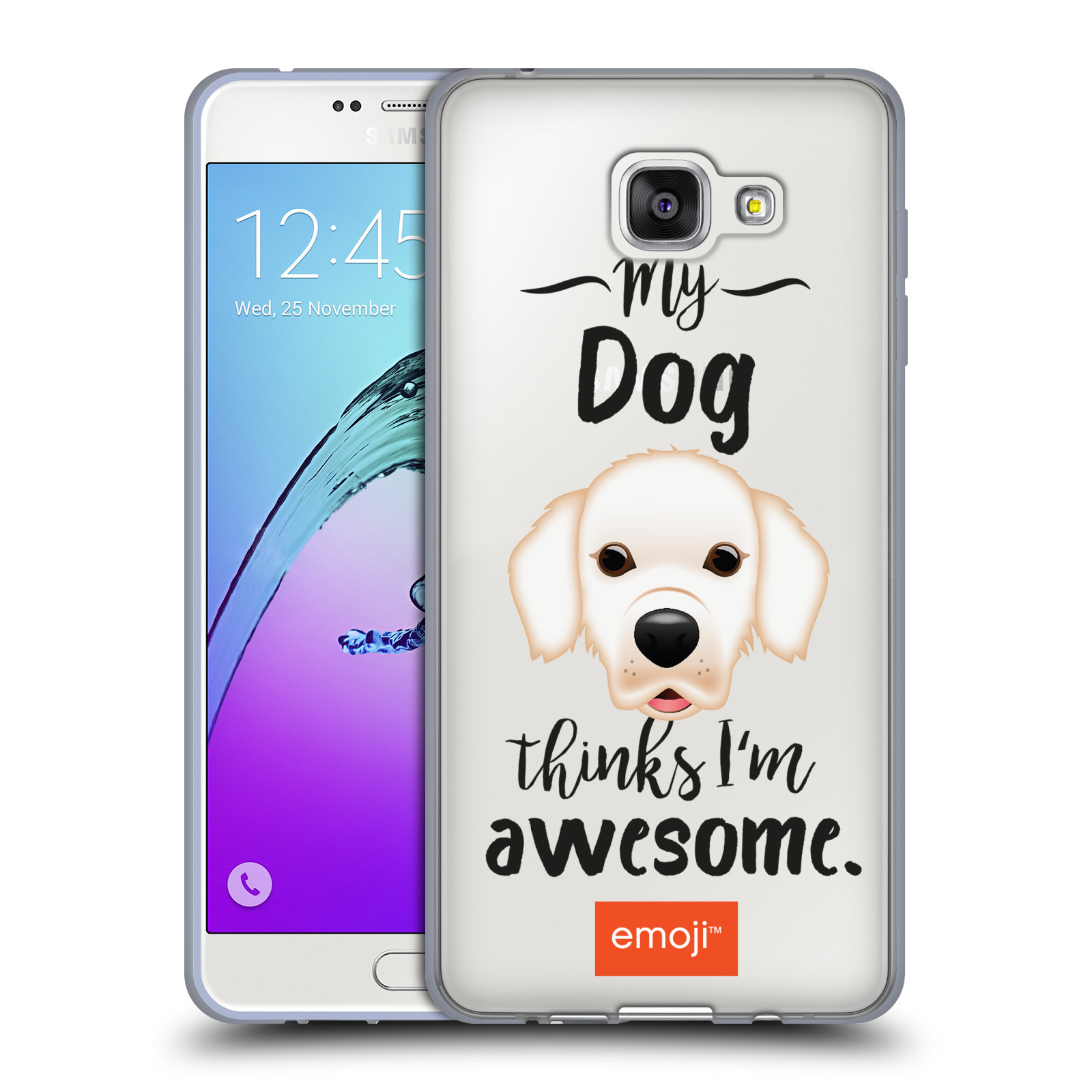 HEAD CASE silikonový obal na mobil Samsung Galaxy A7 2016 (A710) oficiální kryt EMOJI Labrador