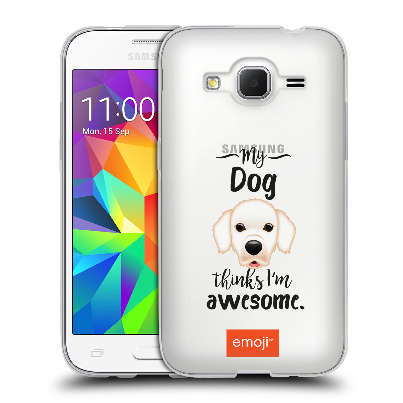 HEAD CASE silikonový obal na mobil Samsung Galaxy Core Prime (G360) oficiální kryt EMOJI Labrador