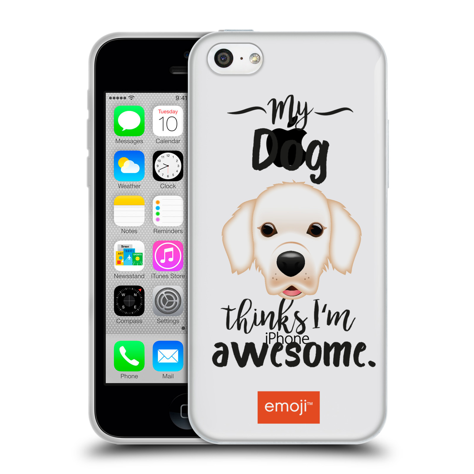 HEAD CASE silikonový obal na mobil Apple Iphone 5C oficiální kryt EMOJI Labrador
