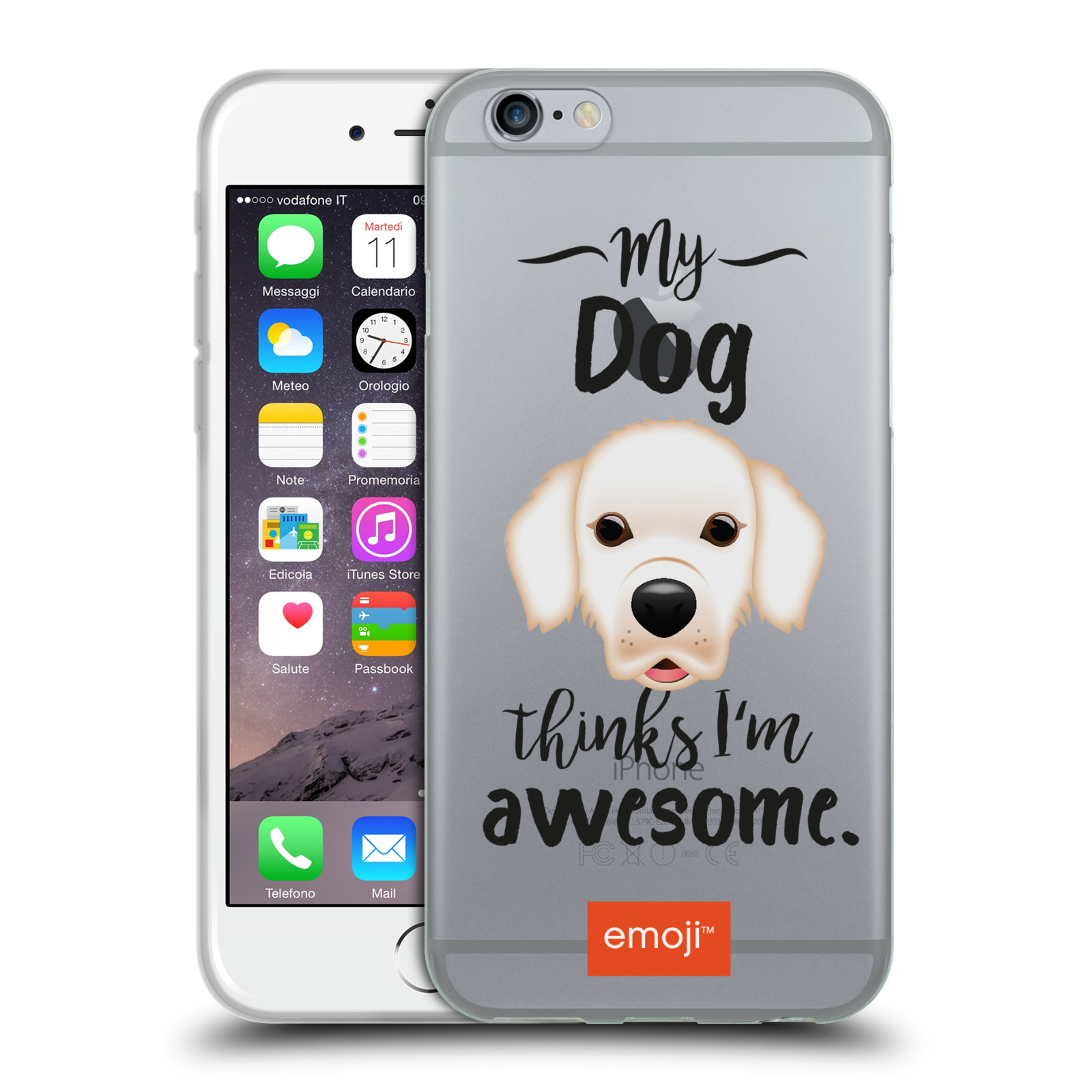 HEAD CASE silikonový obal na mobil Apple Iphone 6/6S oficiální kryt EMOJI Labrador