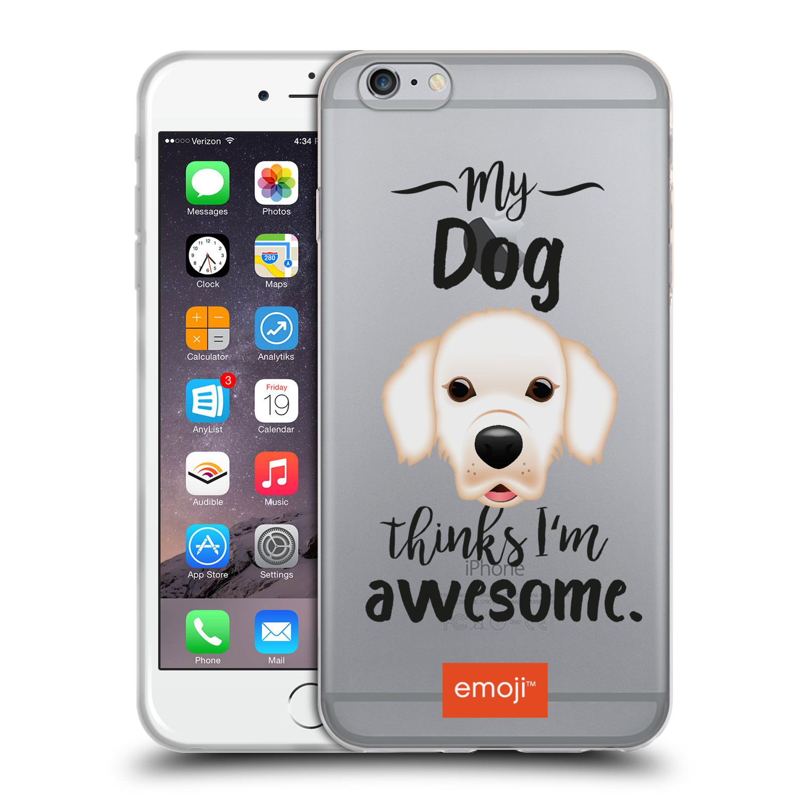HEAD CASE silikonový obal na mobil Apple Iphone 6/6S PLUS oficiální kryt EMOJI Labrador