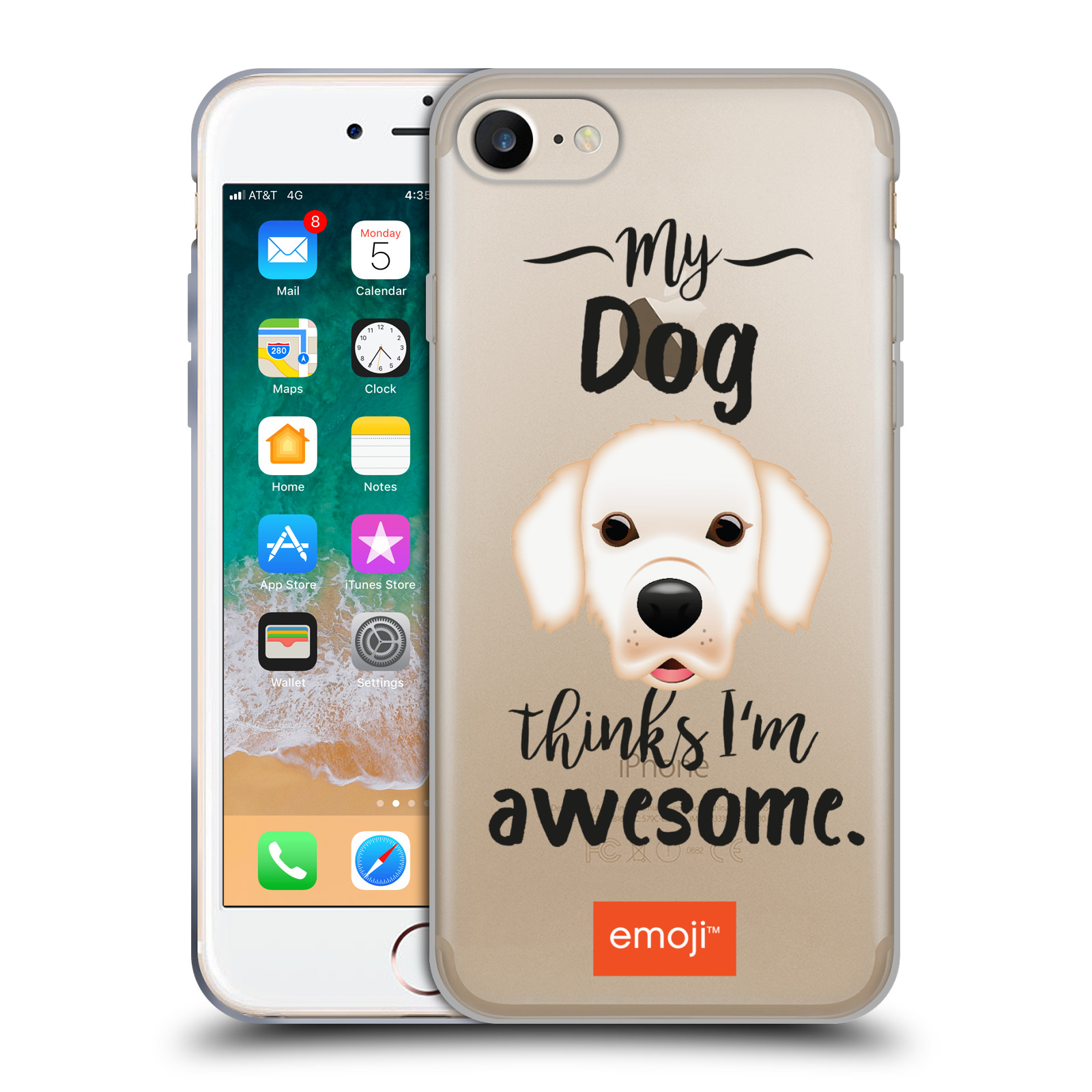 HEAD CASE silikonový obal na mobil Apple Iphone 7 oficiální kryt EMOJI Labrador