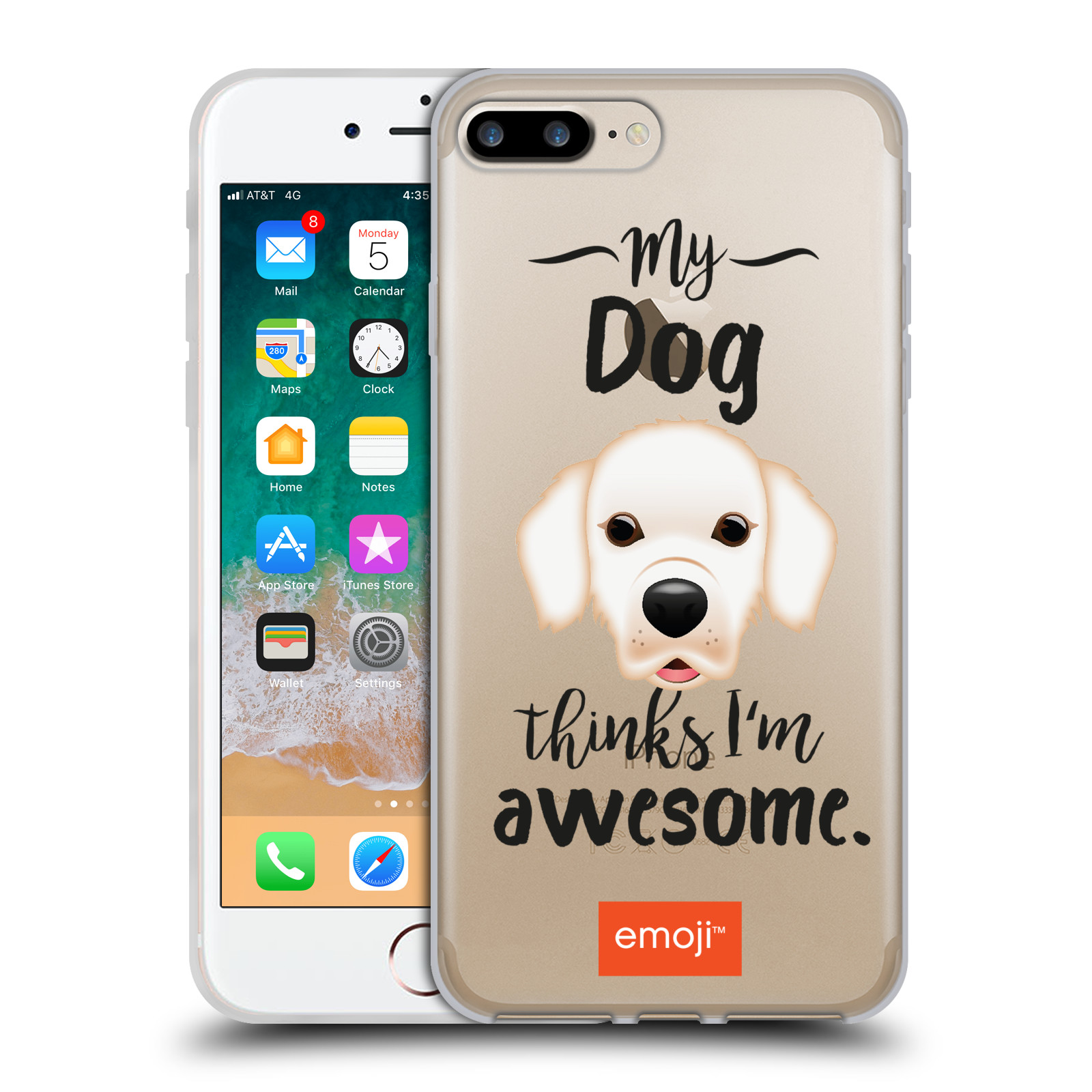 HEAD CASE silikonový obal na mobil Apple Iphone 7 PLUS oficiální kryt EMOJI Labrador