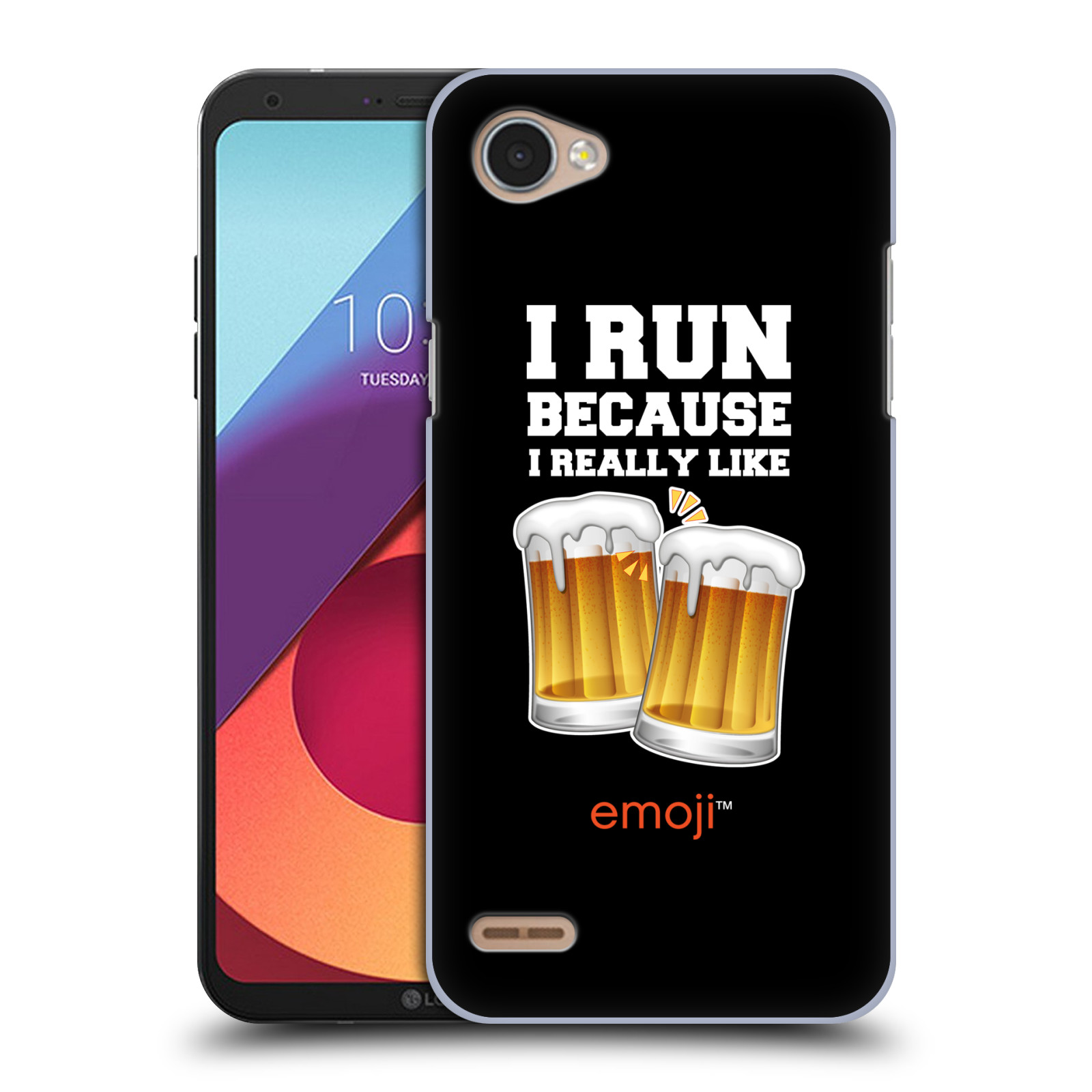 HEAD CASE plastový obal na mobil LG Q6 / Q6 PLUS smajlíci oficiální kryt EMOJI vzor sklenice piva
