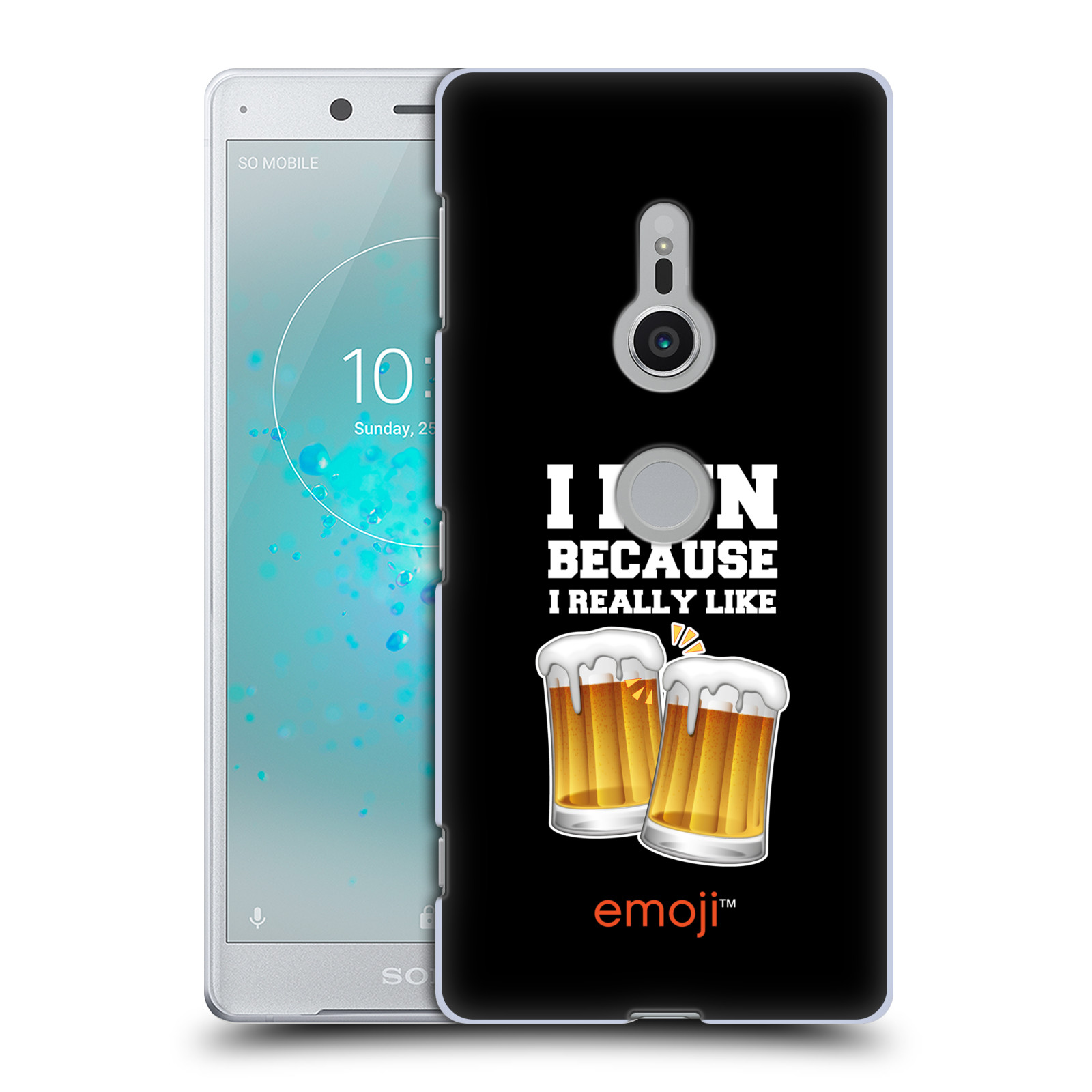 HEAD CASE plastový obal na mobil Sony Xperia XZ2 smajlíci oficiální kryt EMOJI vzor sklenice piva