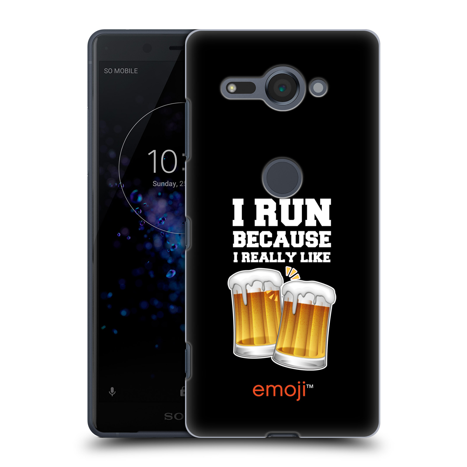 HEAD CASE plastový obal na mobil Sony Xperia XZ2 COMPACT smajlíci oficiální kryt EMOJI vzor sklenice piva