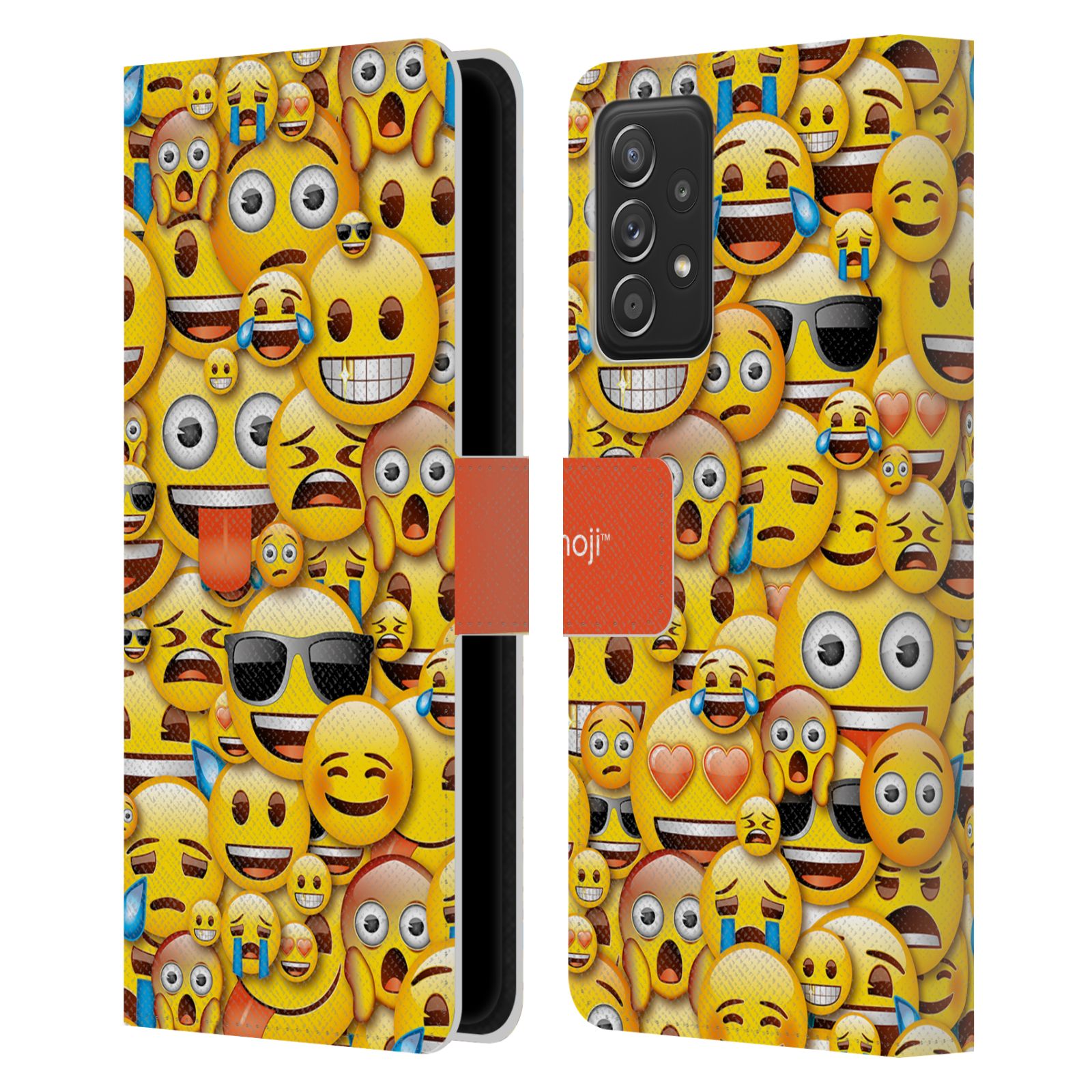 Pouzdro HEAD CASE na mobil Samsung Galaxy A52 / A52 5G / A52s 5G  Emoji hromada smajlíků