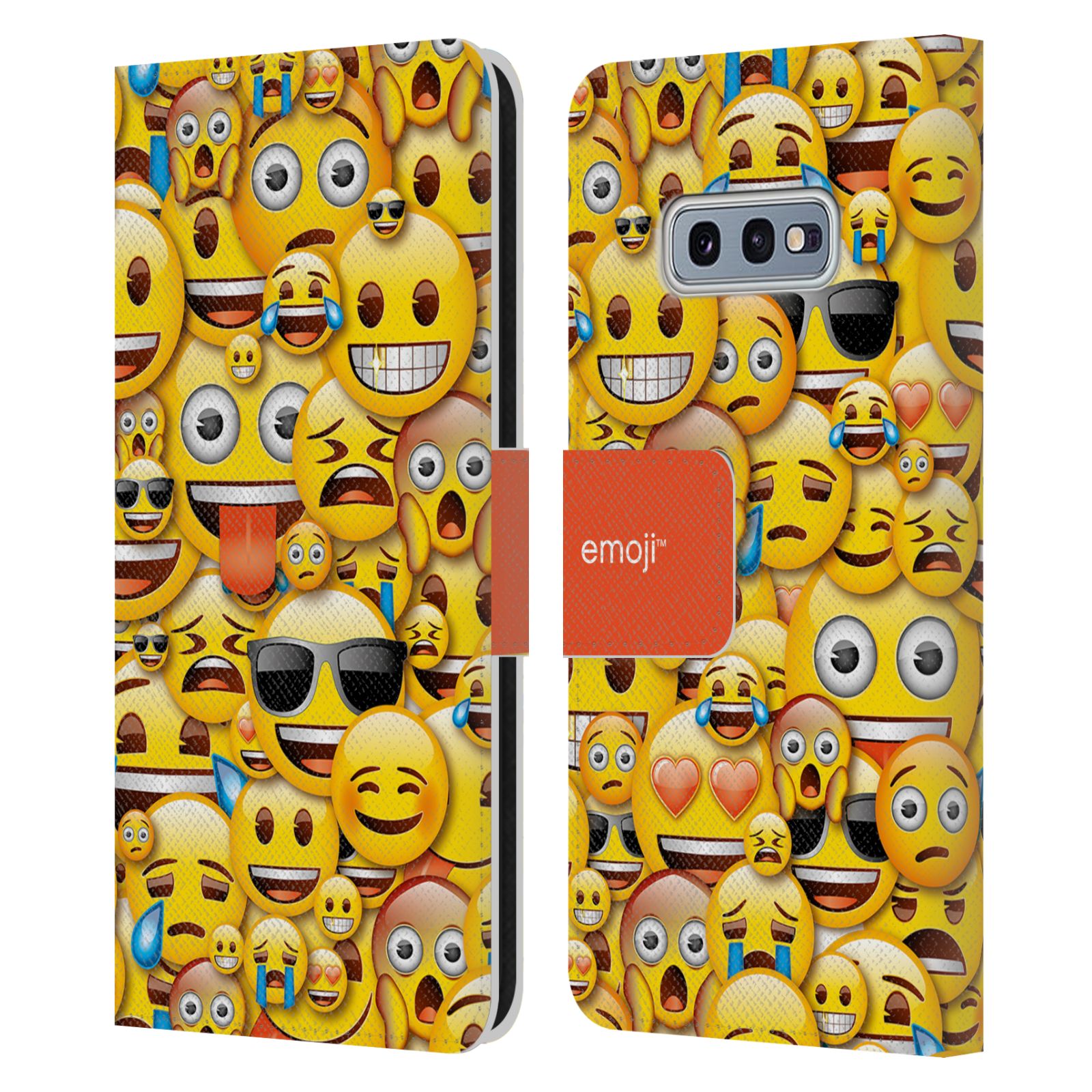 Pouzdro HEAD CASE na mobil Samsung Galaxy S10e  Emoji hromada smajlíků