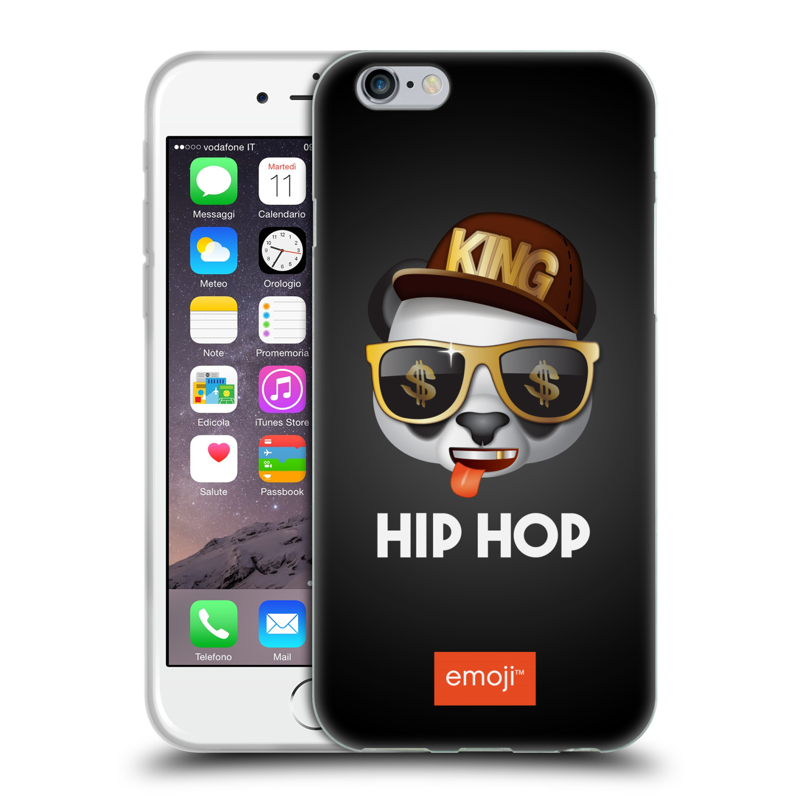 HEAD CASE silikonový obal na mobil Apple Iphone 6/6S oficiální kryt EMOJI hudba hudební styl HIP HOP