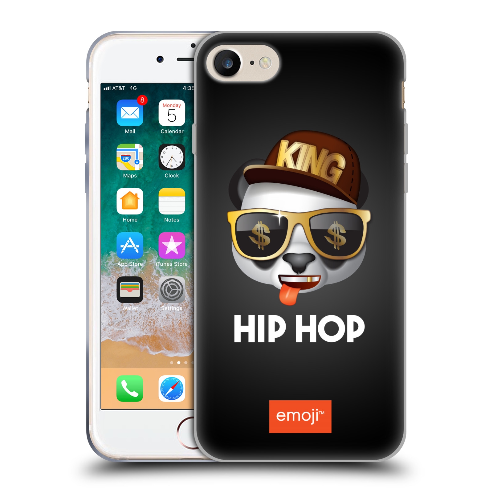 HEAD CASE silikonový obal na mobil Apple Iphone 7 oficiální kryt EMOJI hudba hudební styl HIP HOP
