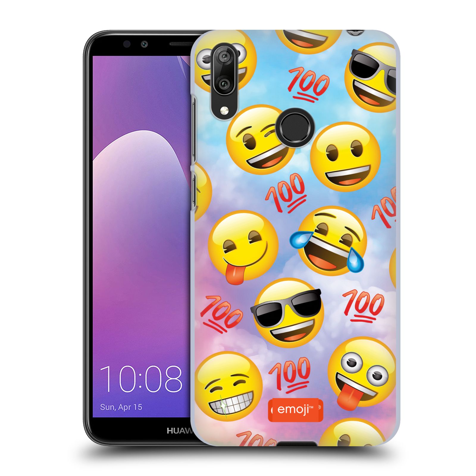 Pouzdro na mobil Huawei Y7 2019 - Head Case - smajlík oficiální kryt EMOJI velký smajlík štastlivci