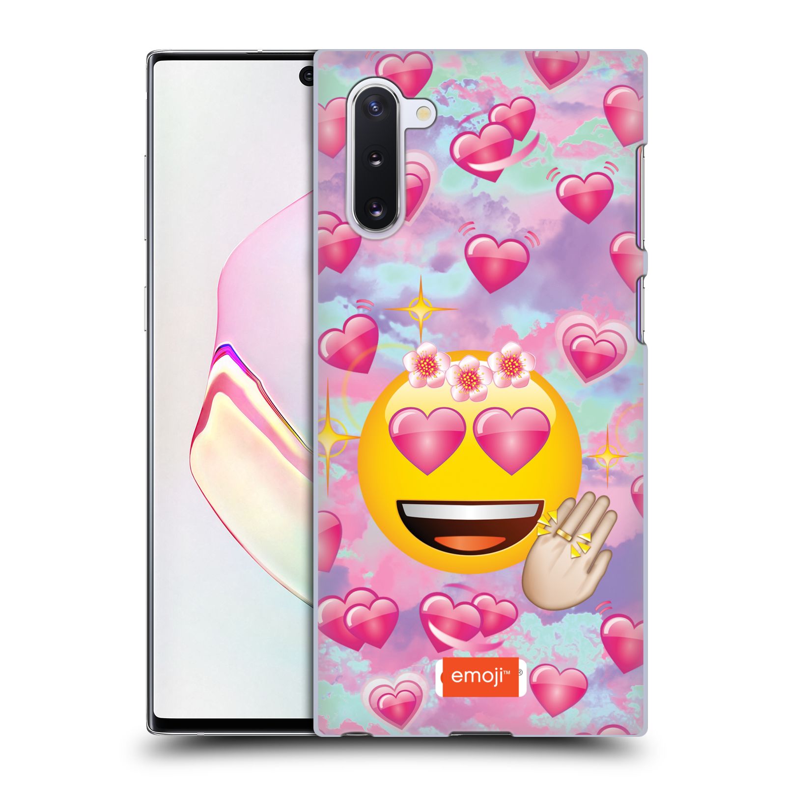 Pouzdro na mobil Samsung Galaxy Note 10 - HEAD CASE - smajlík oficiální kryt EMOJI velký smajlík růžová srdíčka