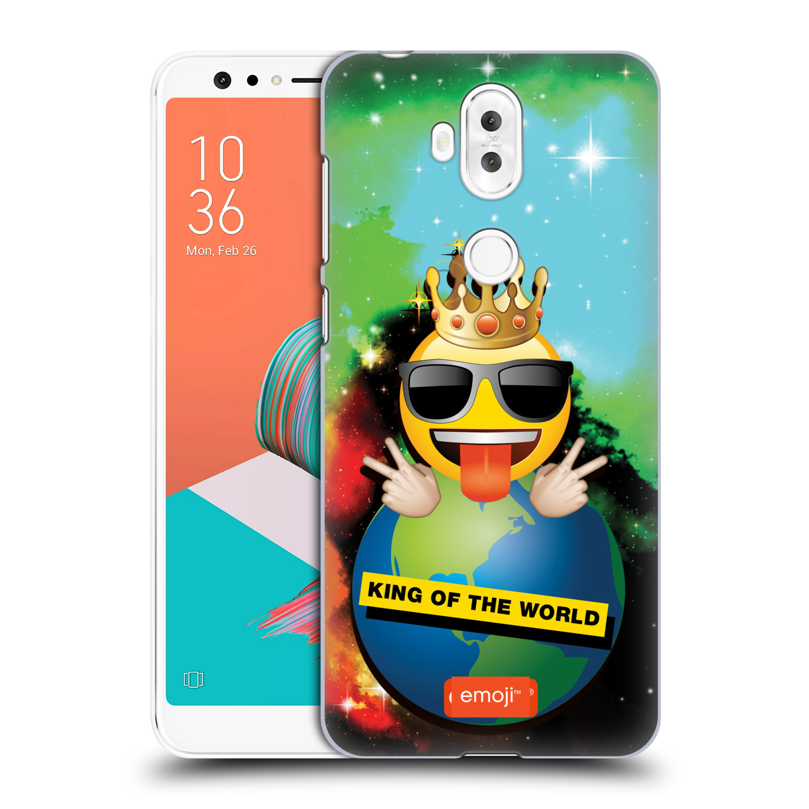 HEAD CASE plastový obal na mobil Asus Zenfone 5 LITE ZC600KL smajlík oficiální kryt EMOJI velký smajlík král světa