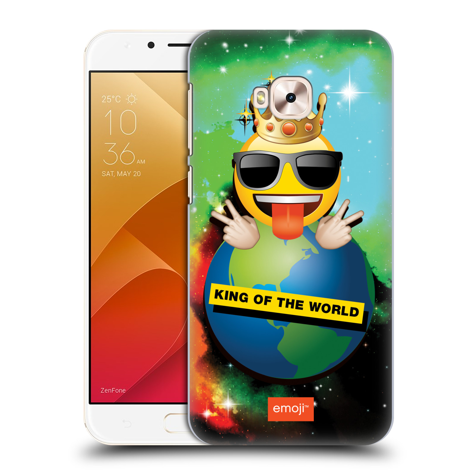 HEAD CASE plastový obal na mobil Asus Zenfone 4 Selfie Pro ZD552KL smajlík oficiální kryt EMOJI velký smajlík král světa