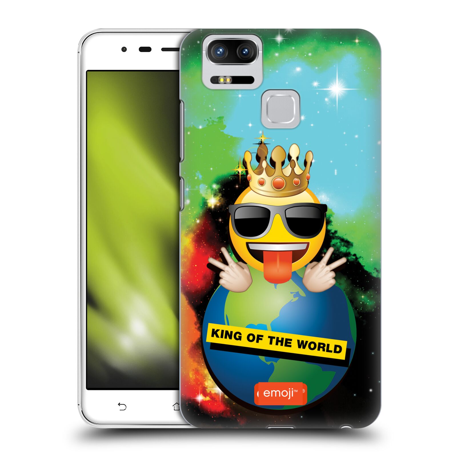 HEAD CASE plastový obal na mobil Asus Zenfone 3 Zoom ZE553KL smajlík oficiální kryt EMOJI velký smajlík král světa