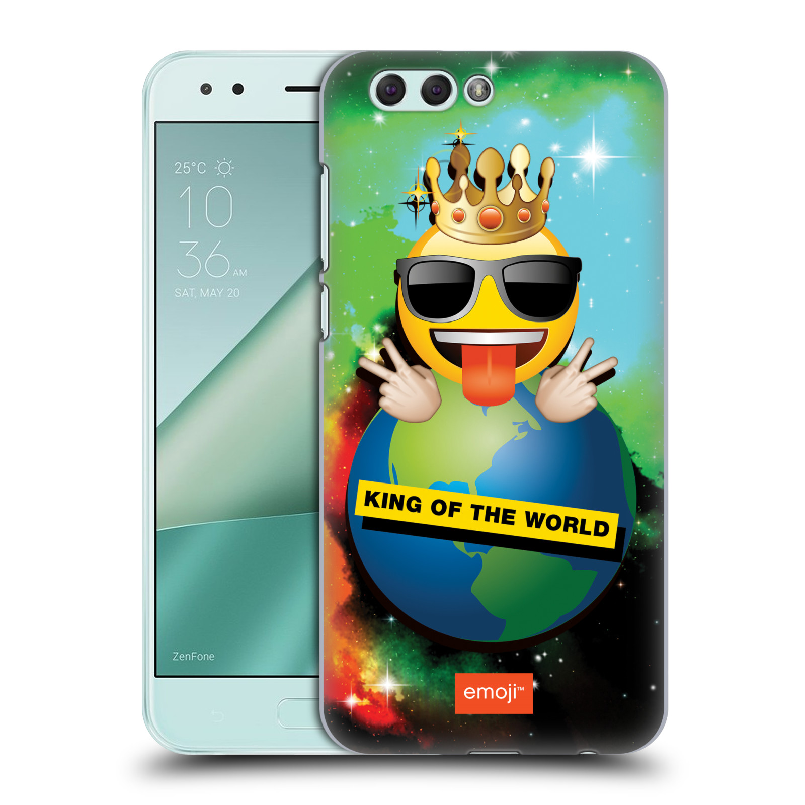 HEAD CASE plastový obal na mobil Asus Zenfone 4 ZE554KL smajlík oficiální kryt EMOJI velký smajlík král světa