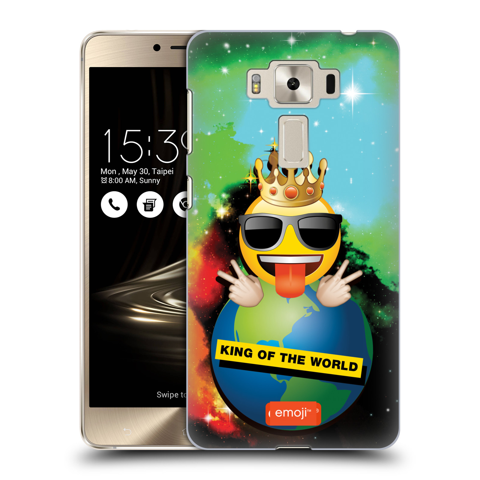 HEAD CASE plastový obal na mobil Asus Zenfone 3 DELUXE ZS550KL smajlík oficiální kryt EMOJI velký smajlík král světa