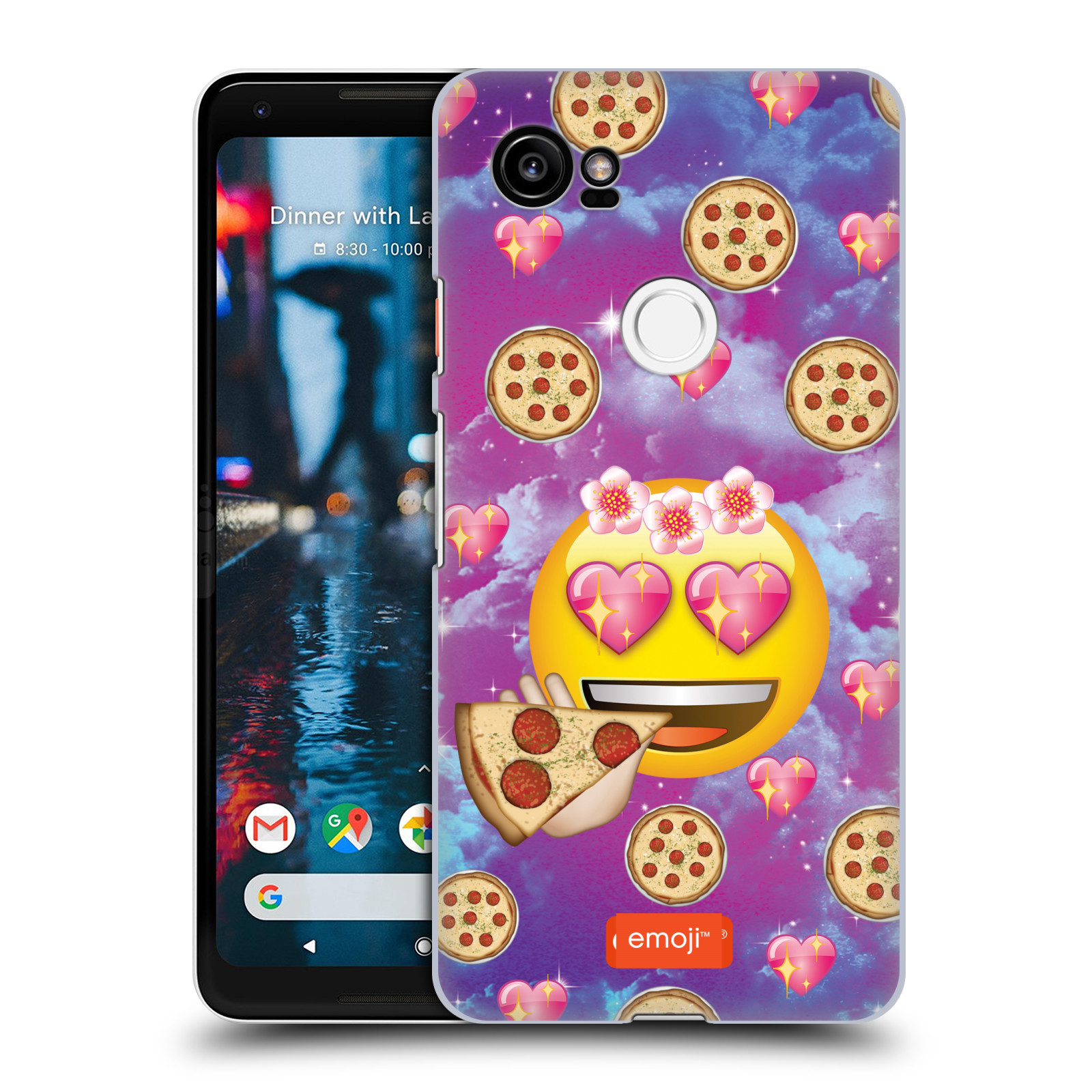 HEAD CASE plastový obal na mobil Google Pixel 2 XL smajlík oficiální kryt EMOJI velký smajlík milovník pizzy