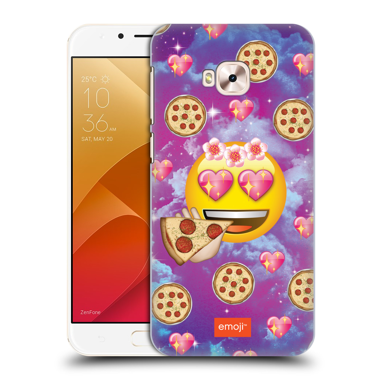 HEAD CASE plastový obal na mobil Asus Zenfone 4 Selfie Pro ZD552KL smajlík oficiální kryt EMOJI velký smajlík milovník pizzy