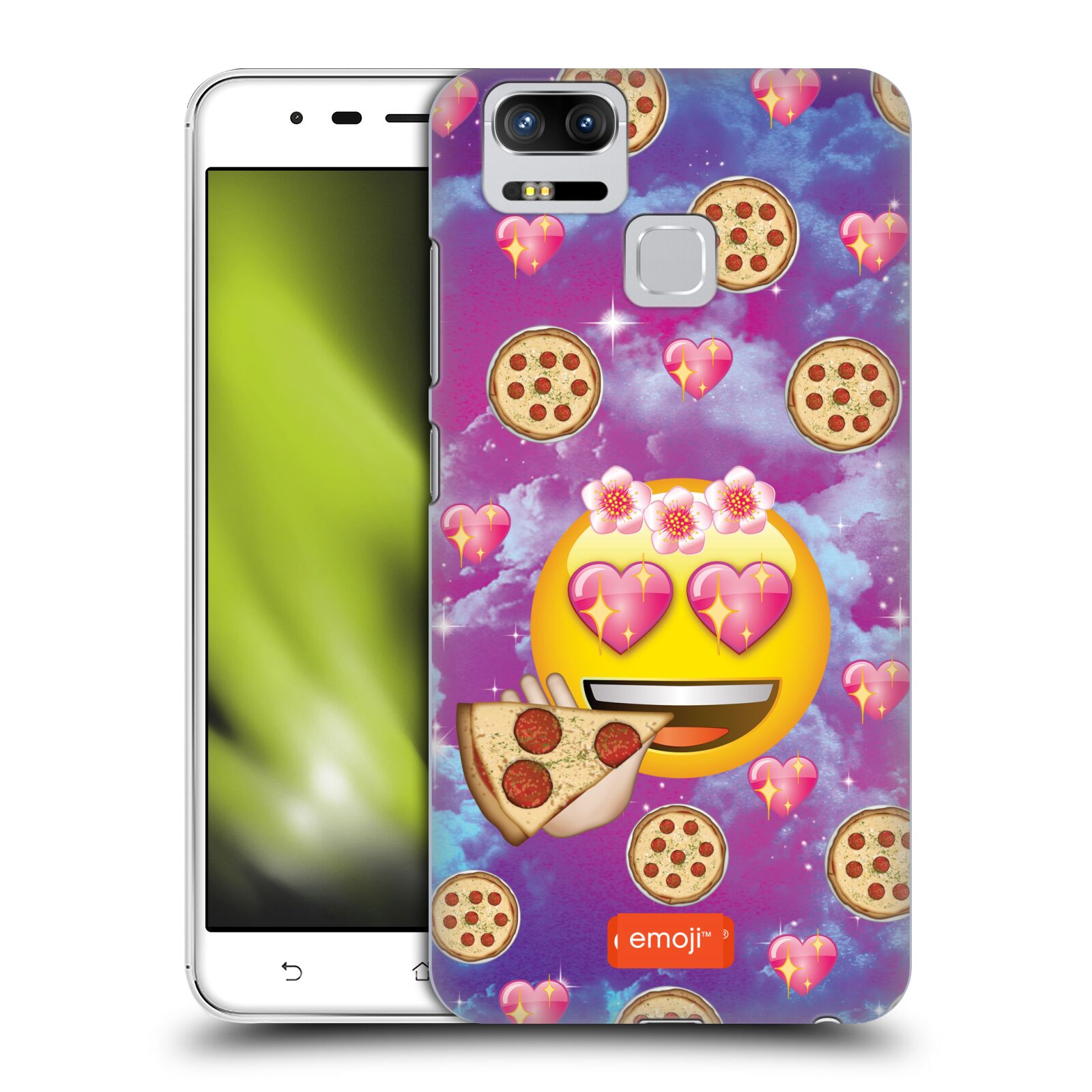 HEAD CASE plastový obal na mobil Asus Zenfone 3 Zoom ZE553KL smajlík oficiální kryt EMOJI velký smajlík milovník pizzy
