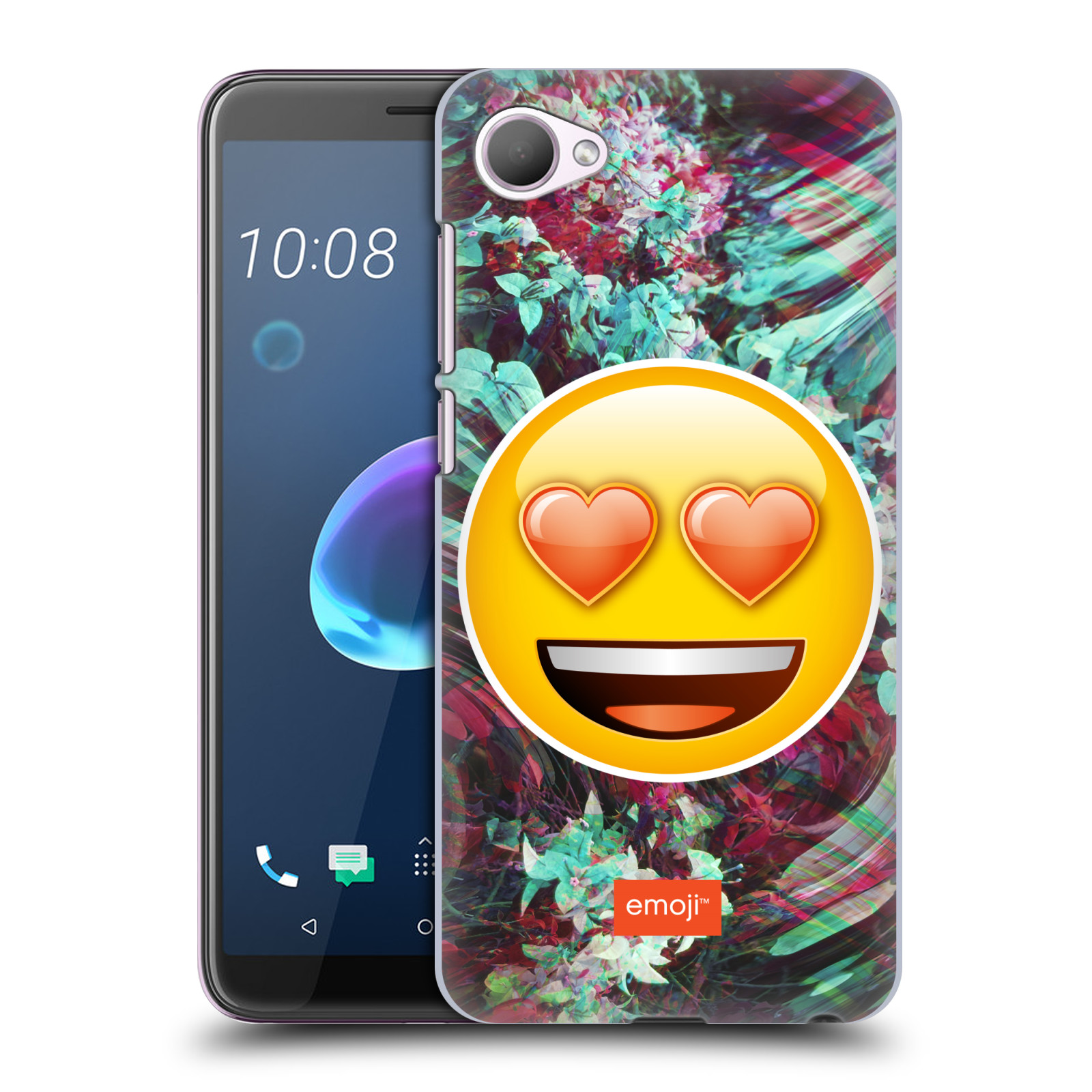 Pouzdro na mobil HTC Desire 12 / Desire 12 DUAL SIM - HEAD CASE - Emoji smajlík srdíčka v očích