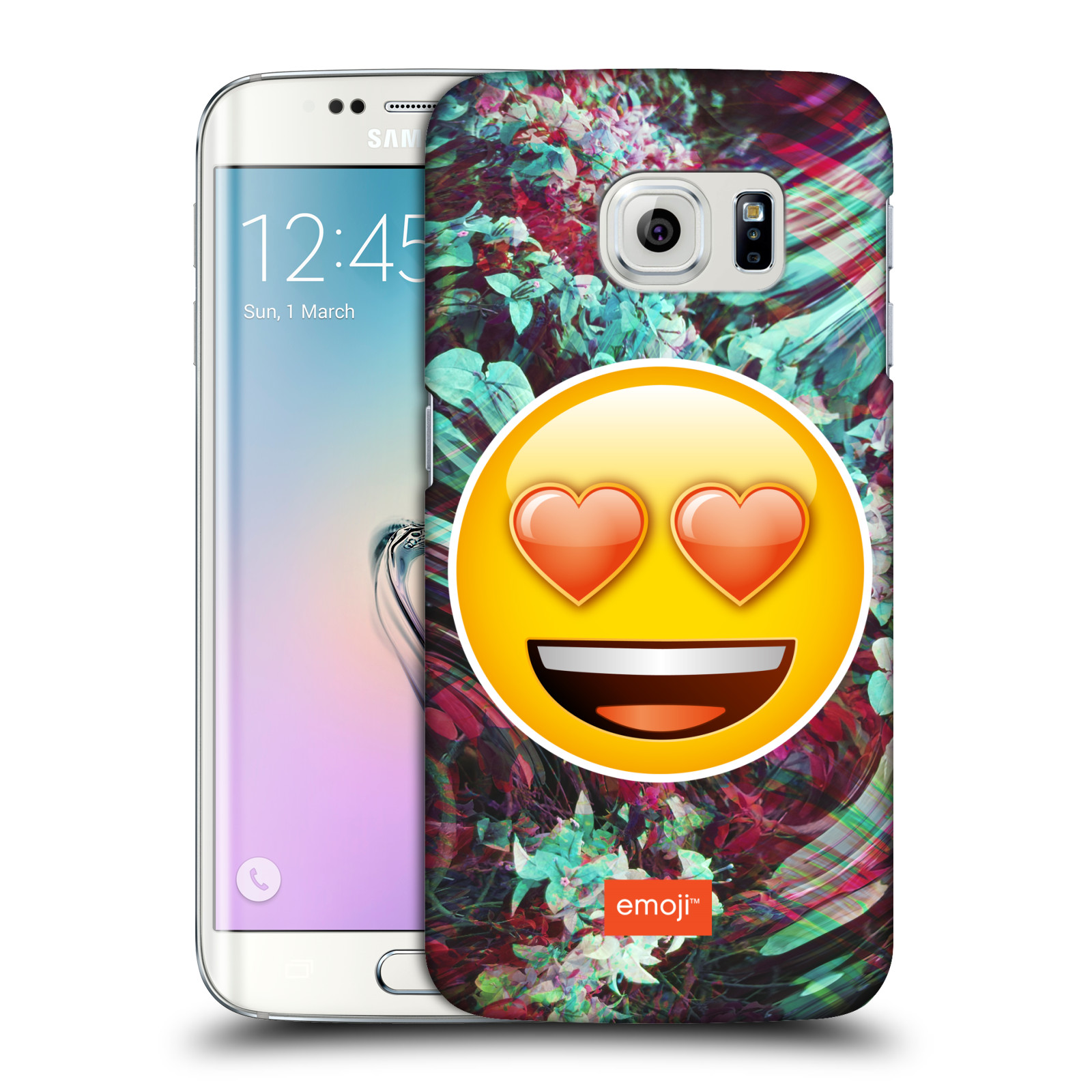 Pouzdro na mobil Samsung Galaxy S6 EDGE - HEAD CASE - Emoji smajlík srdíčka v očích