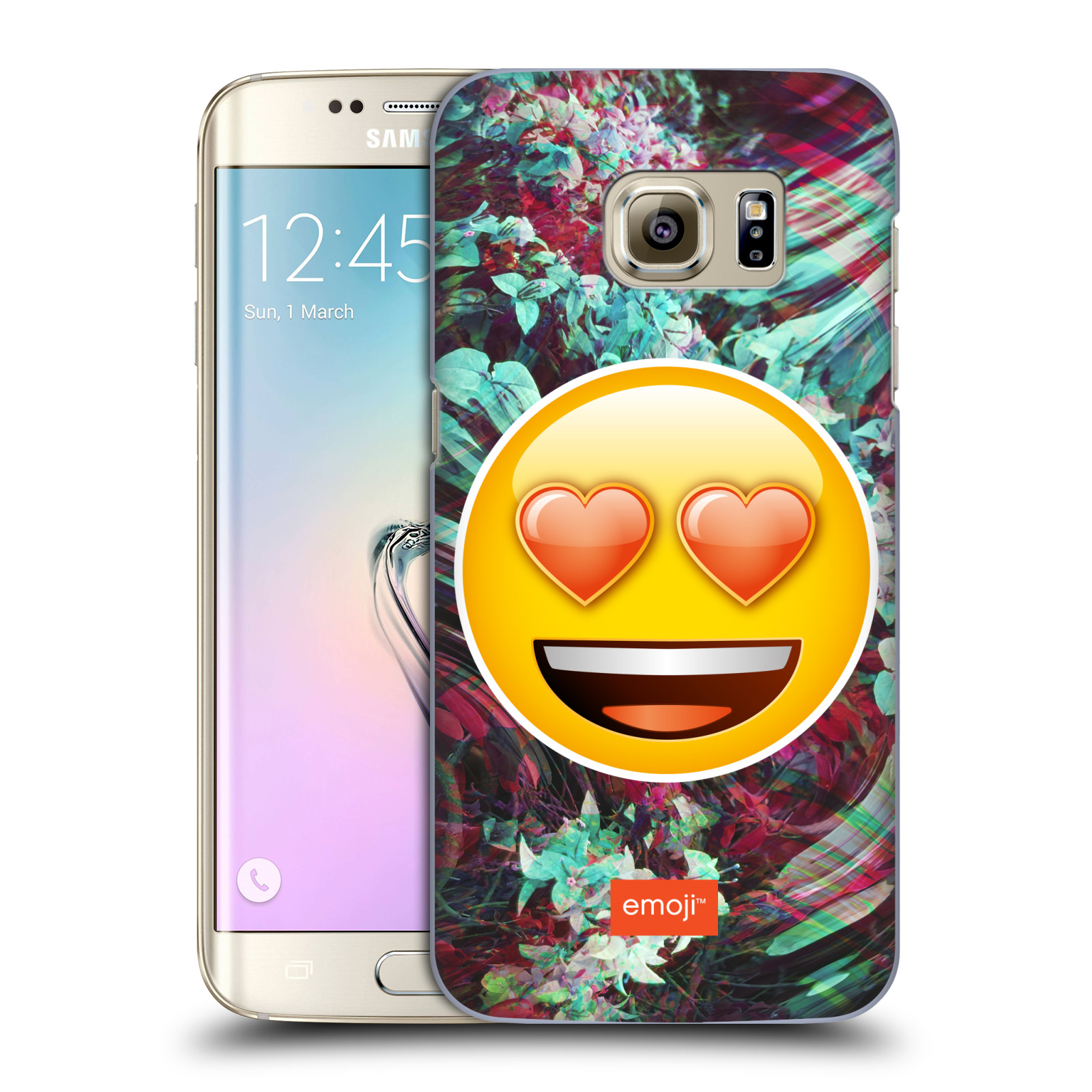 Pouzdro na mobil Samsung Galaxy S7 EDGE - HEAD CASE - Emoji smajlík srdíčka v očích