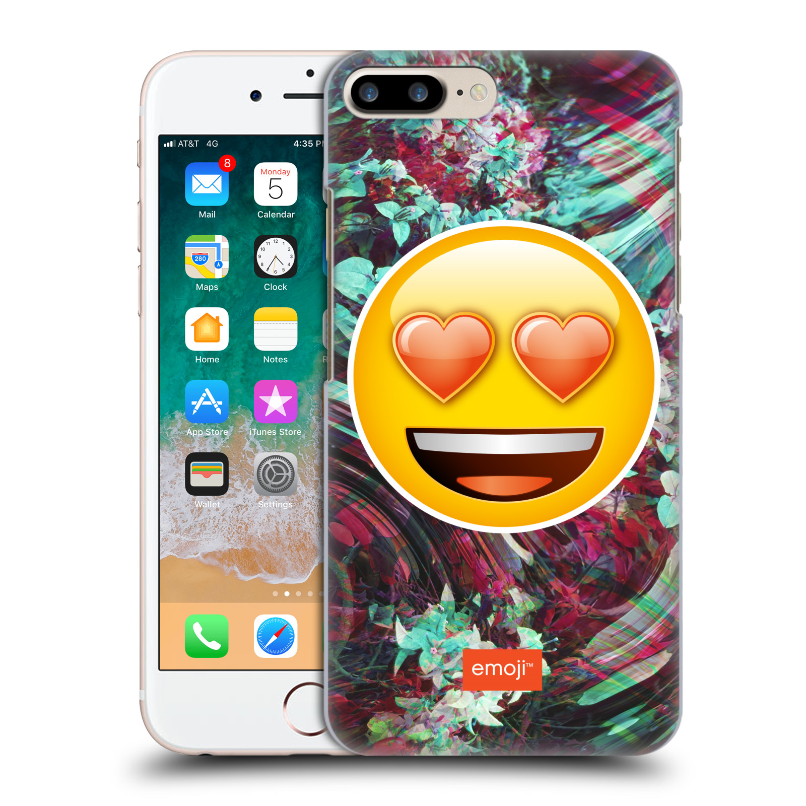 Pouzdro na mobil Apple Iphone 7/8 PLUS - HEAD CASE - Emoji smajlík srdíčka v očích