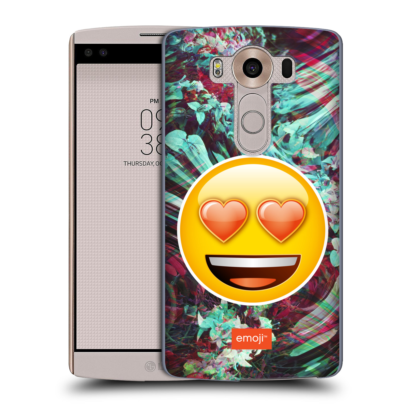 Pouzdro na mobil LG V10 - HEAD CASE - Emoji smajlík srdíčka v očích
