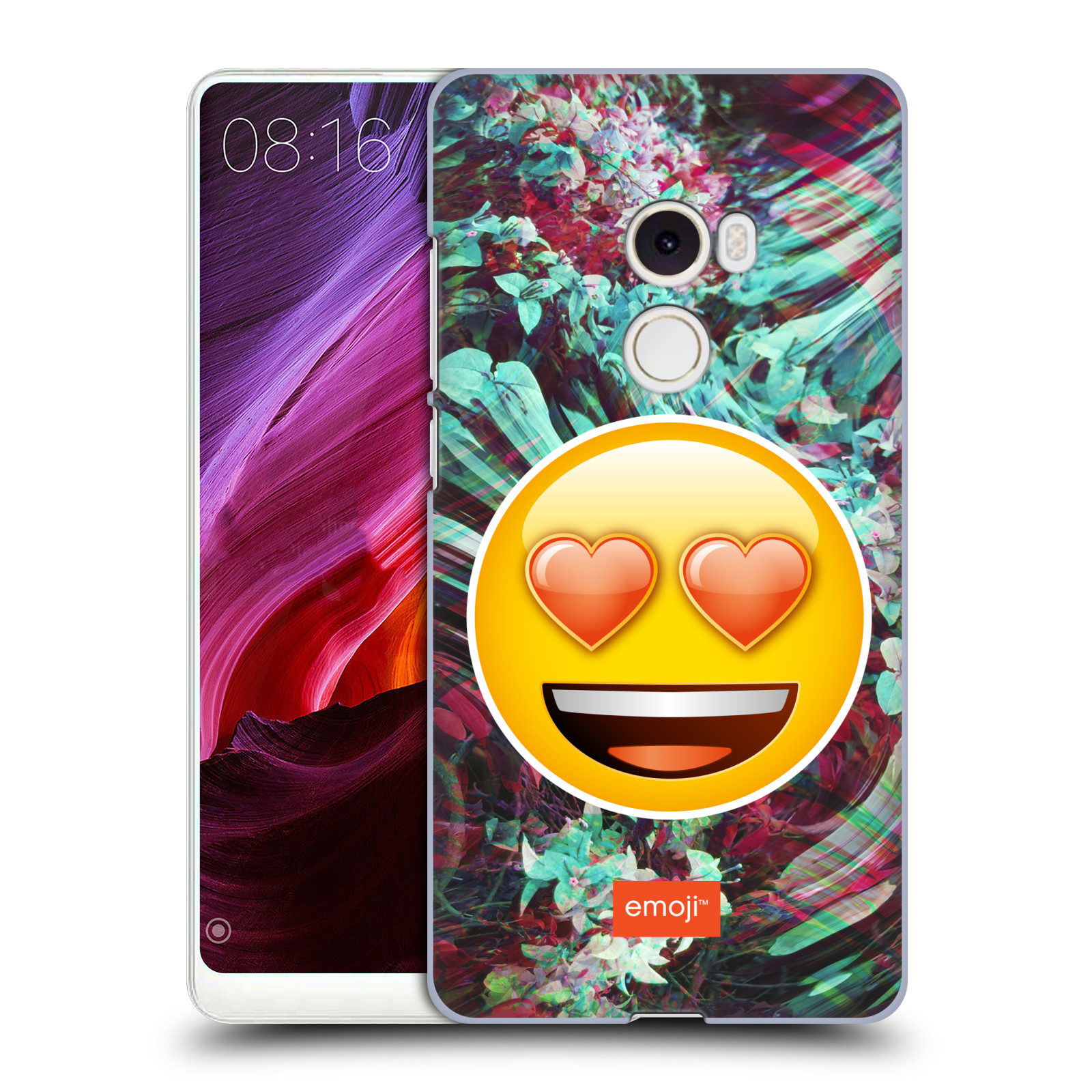 Pouzdro na mobil Xiaomi Mi Mix 2 - HEAD CASE - Emoji smajlík srdíčka v očích