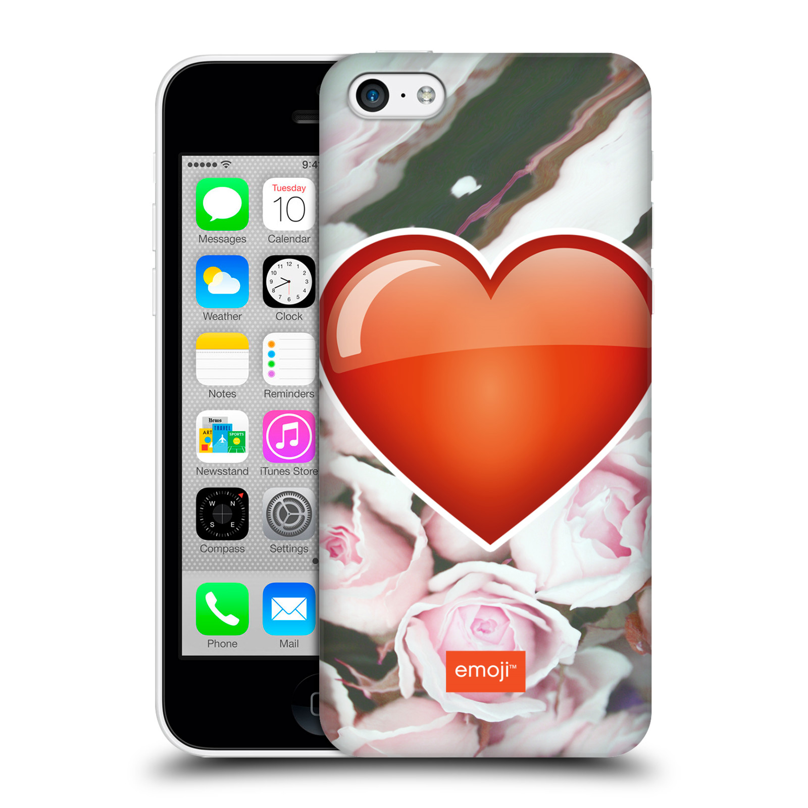 Pouzdro na mobil Apple Iphone 5C - HEAD CASE - Emoji srdíčko