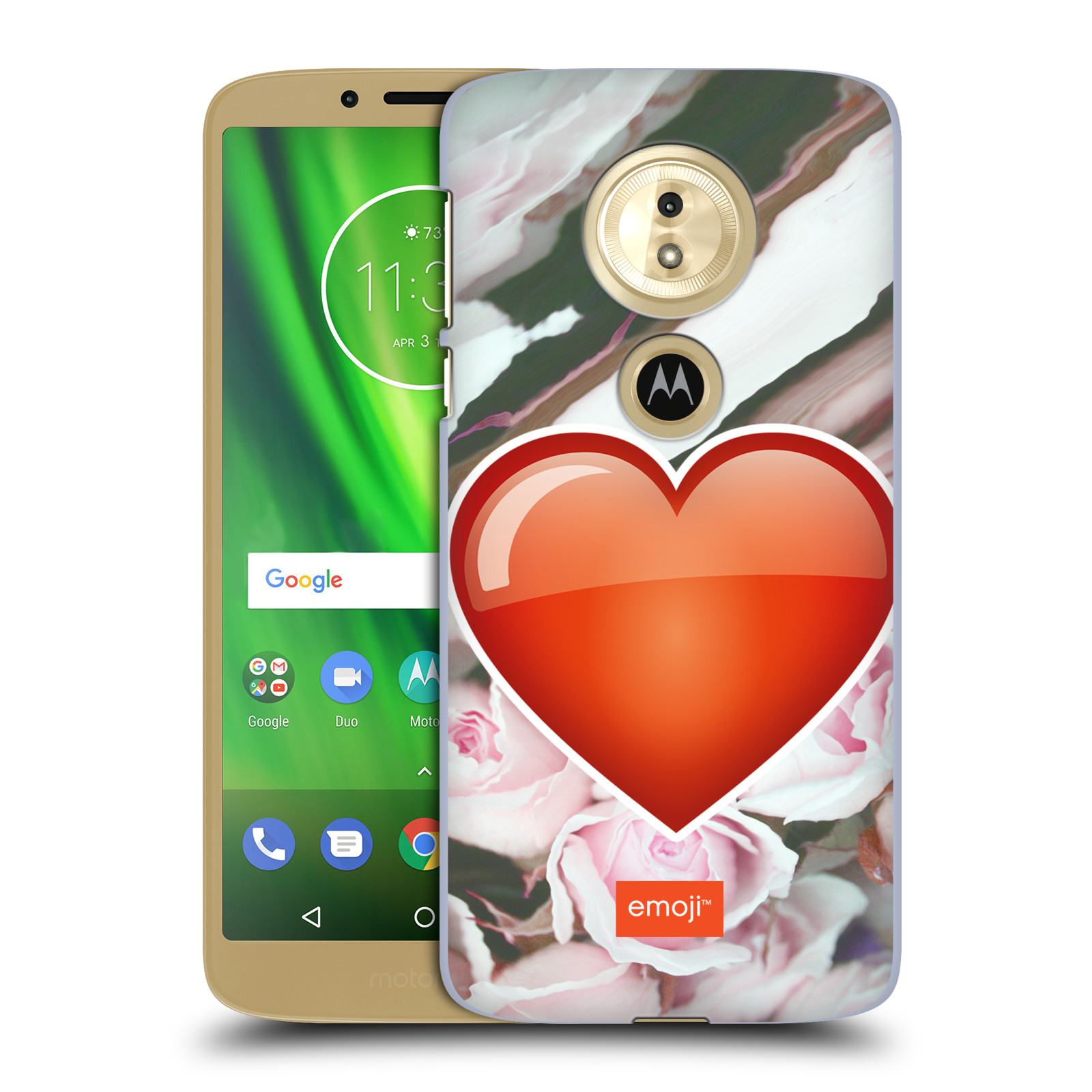 Pouzdro na mobil Motorola Moto E5 - HEAD CASE - Emoji srdíčko