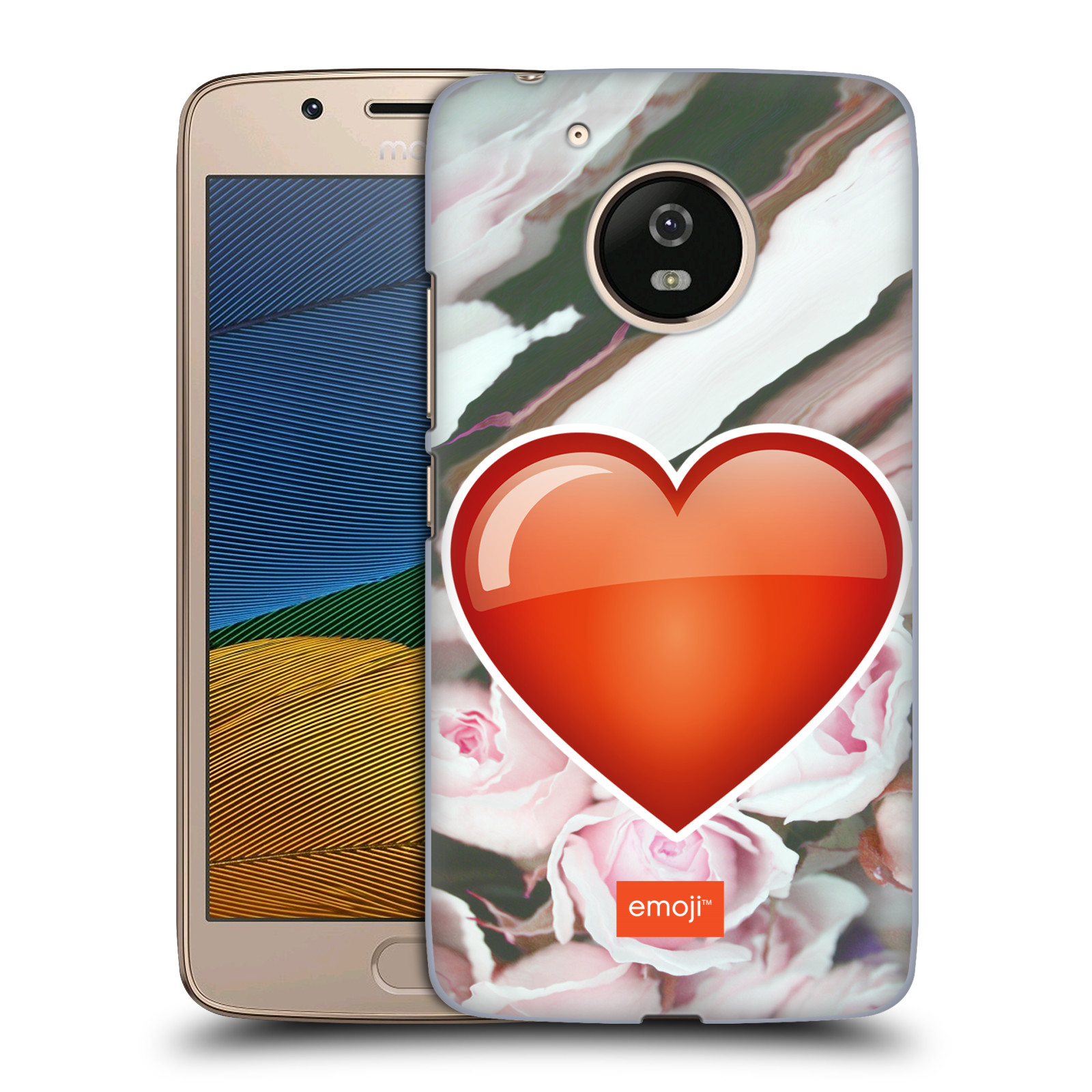 Pouzdro na mobil Lenovo Moto G5 - HEAD CASE - Emoji srdíčko