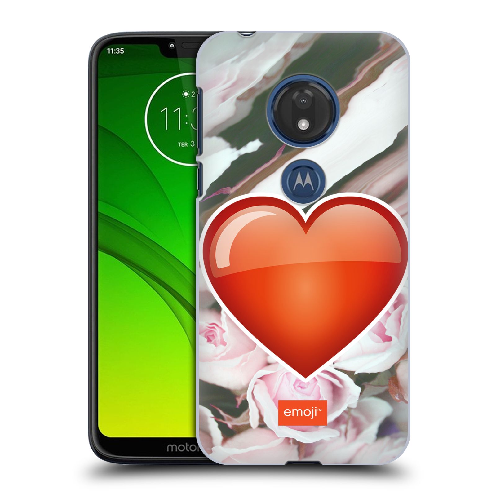 Pouzdro na mobil Motorola Moto G7 Play - HEAD CASE - Emoji srdíčko