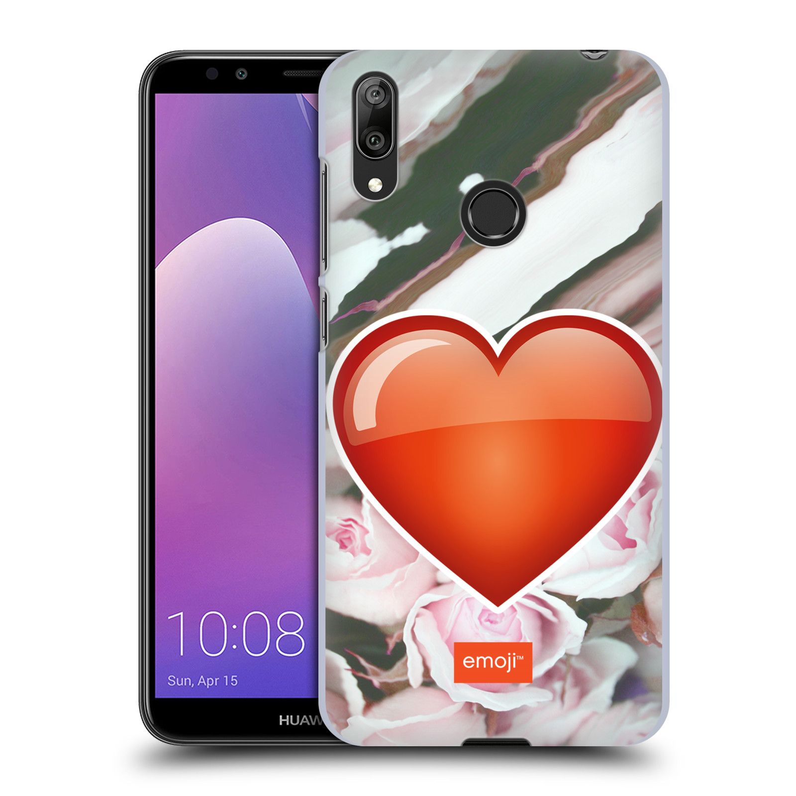 Pouzdro na mobil Huawei Y7 2019 - HEAD CASE - Emoji srdíčko