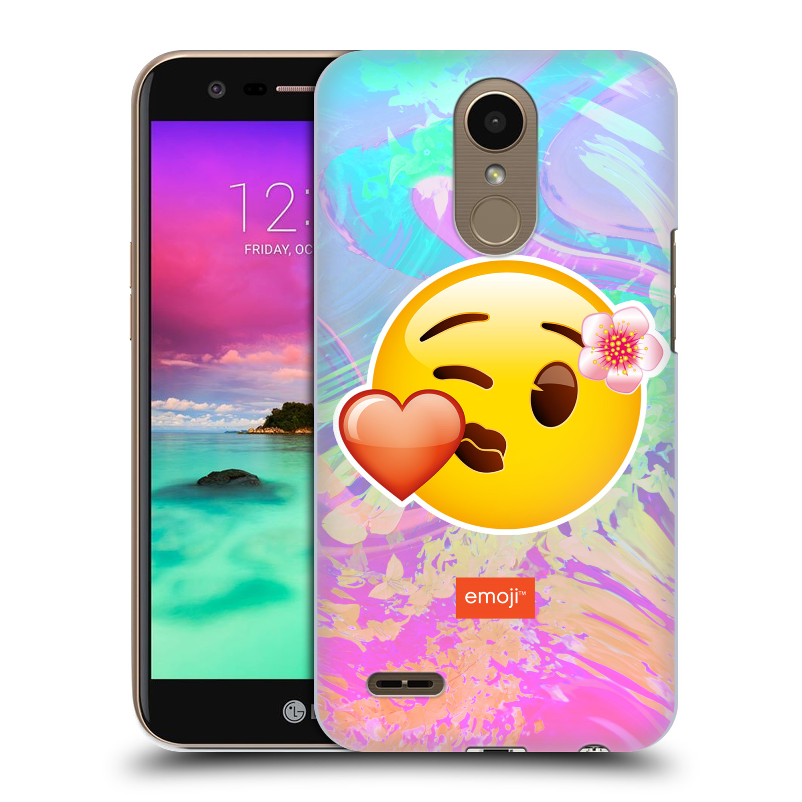 Pouzdro na mobil LG K10 2017 / K10 2017 DUAL SIM - HEAD CASE - Emoji smajlík pusinka