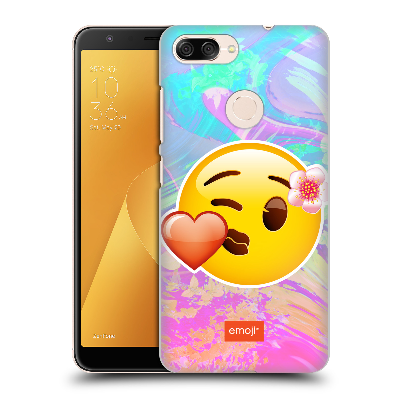Pouzdro na mobil ASUS ZENFONE Max Plus M1 - HEAD CASE - Emoji smajlík pusinka