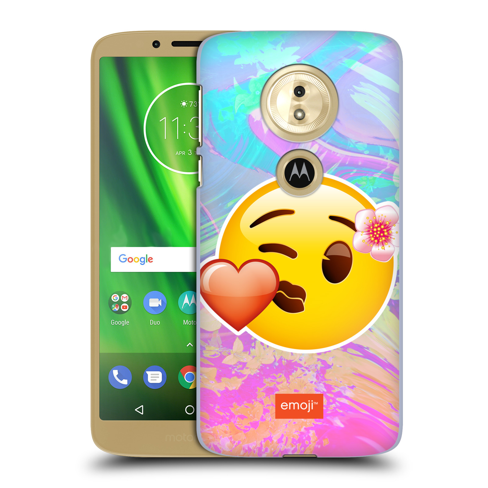 Pouzdro na mobil Motorola Moto E5 - HEAD CASE - Emoji smajlík pusinka