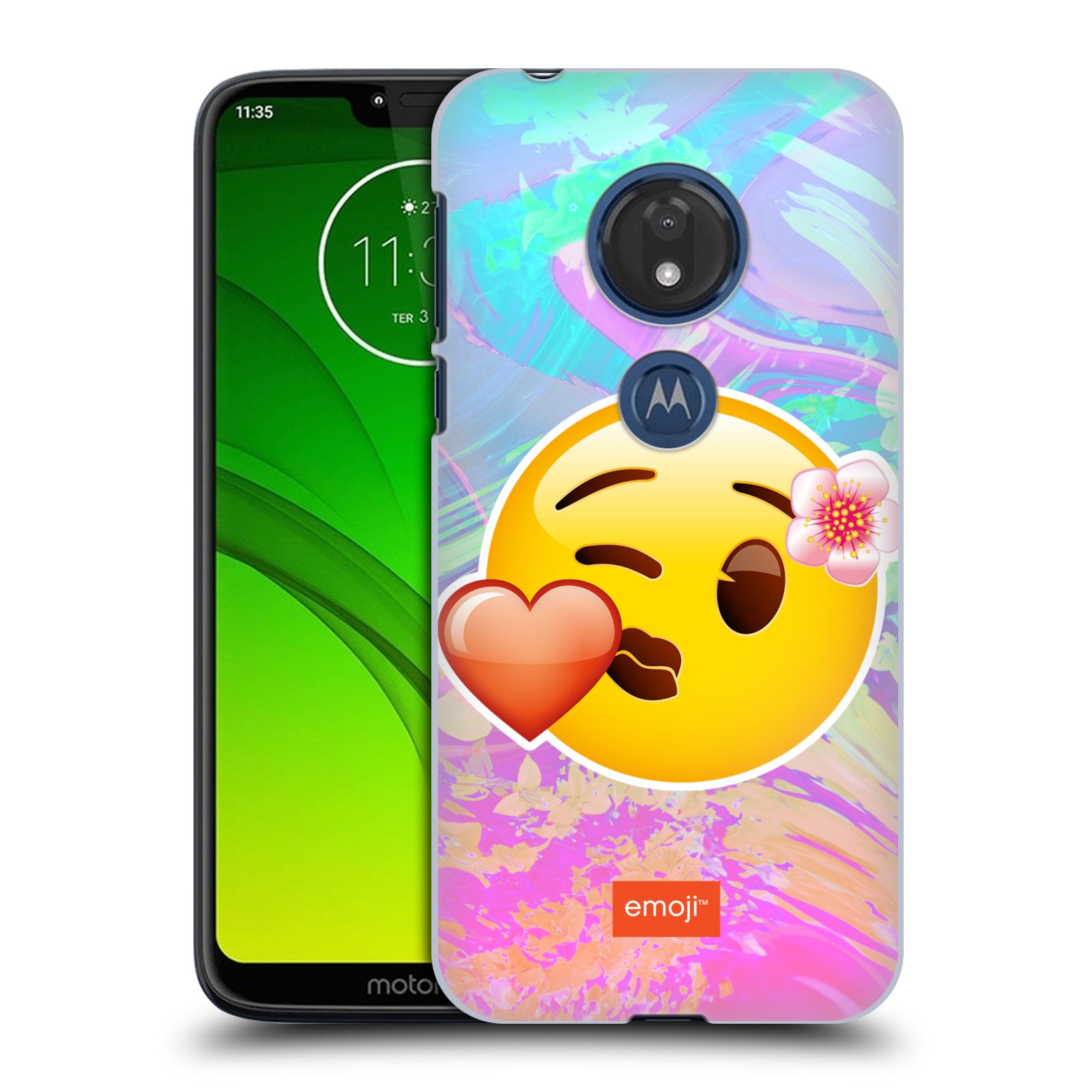 Pouzdro na mobil Motorola Moto G7 Play - HEAD CASE - Emoji smajlík pusinka