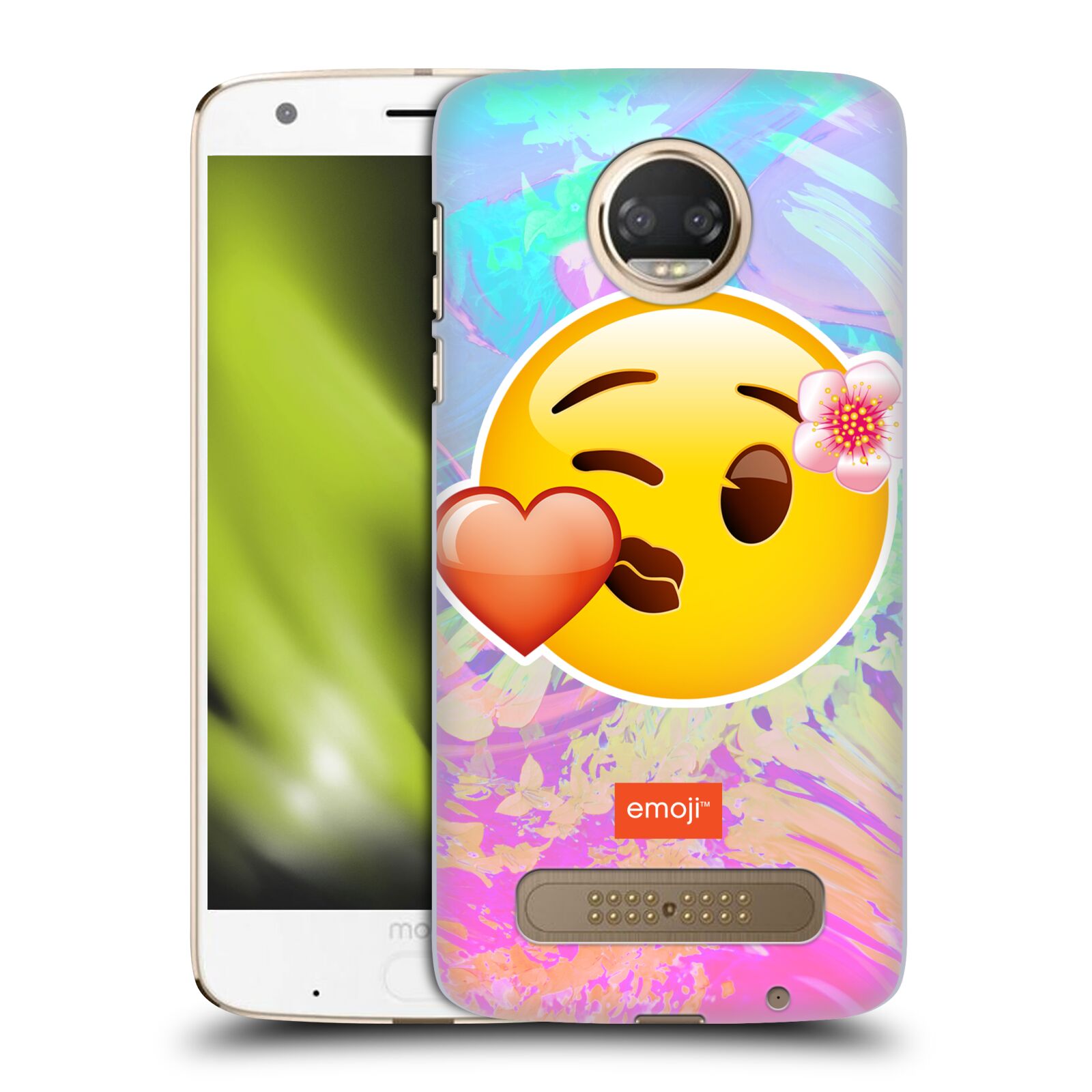 Pouzdro na mobil Motorola Moto Z2 PLAY - HEAD CASE - Emoji smajlík pusinka